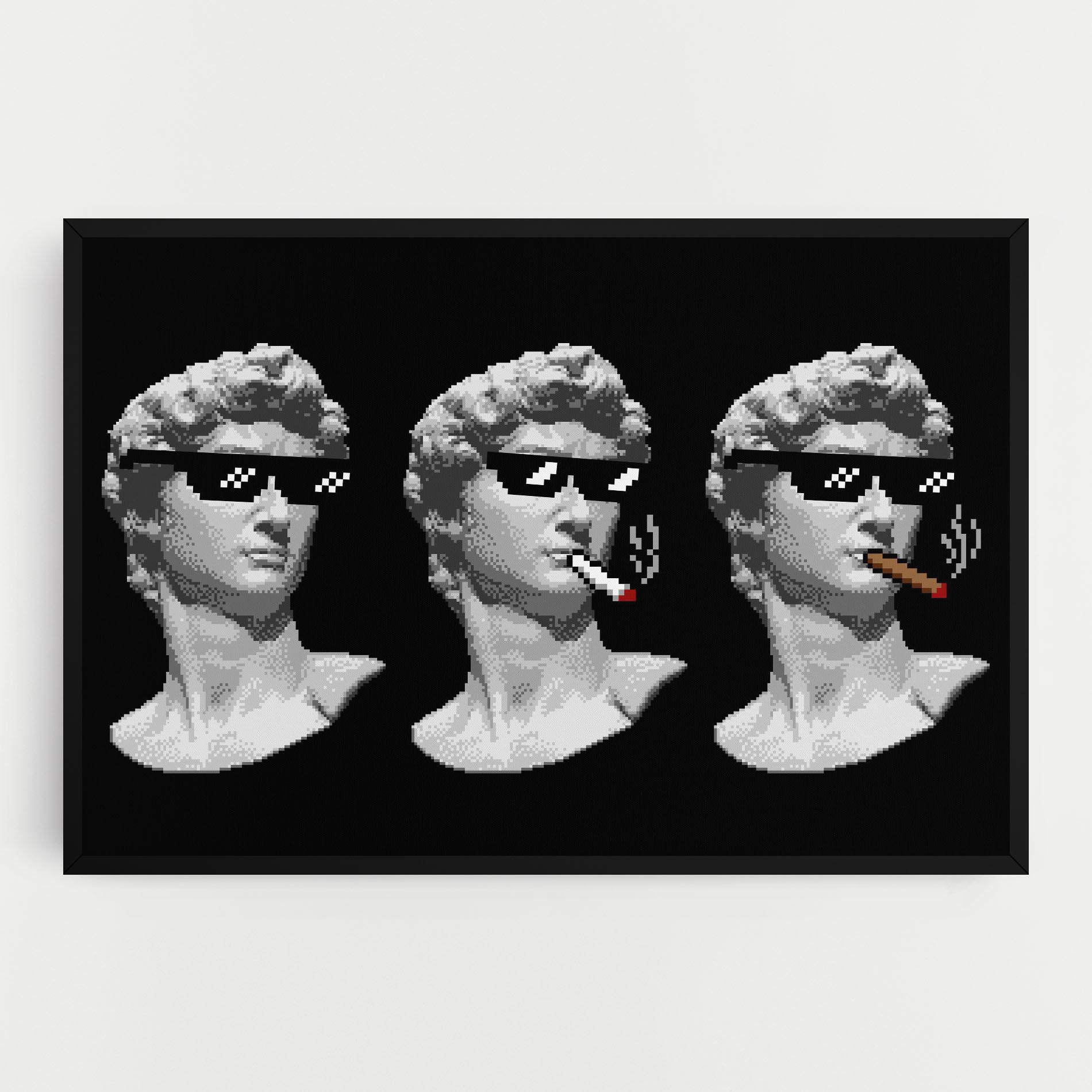 Vászonkép Statue Smoking mockup 0