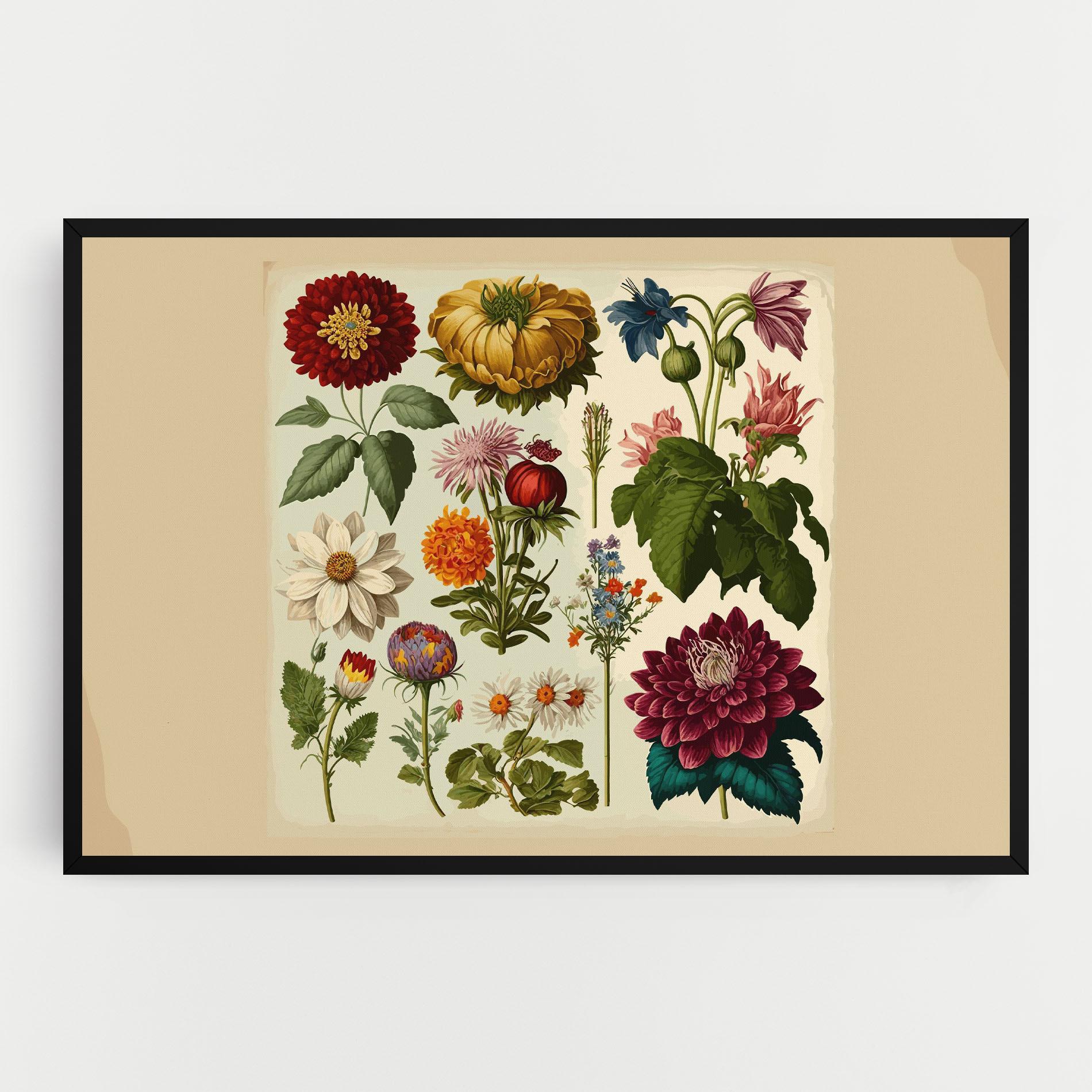 Vászonkép Vintage Botanical mockup 0