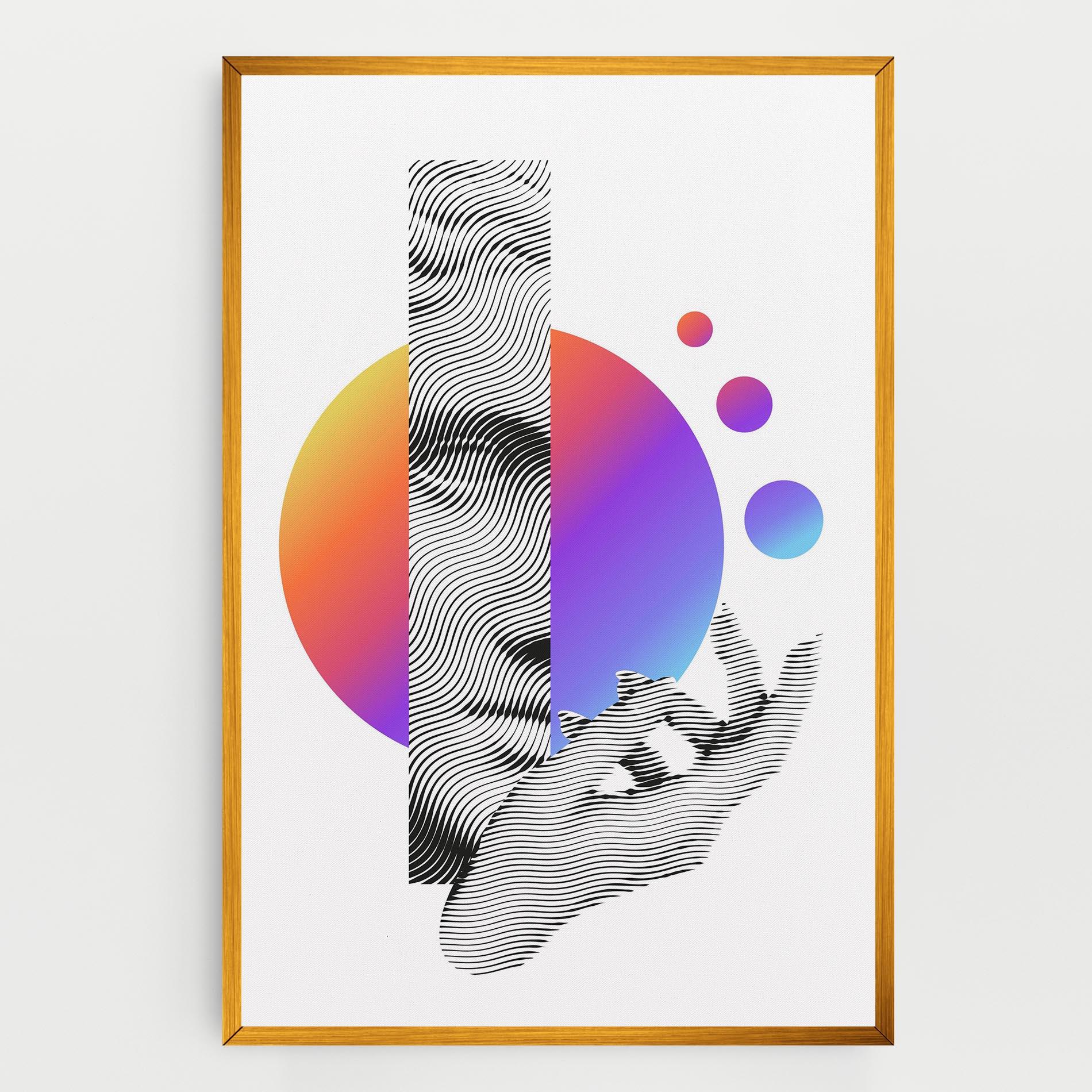 Vászonkép Orange Light Statue mockup 0