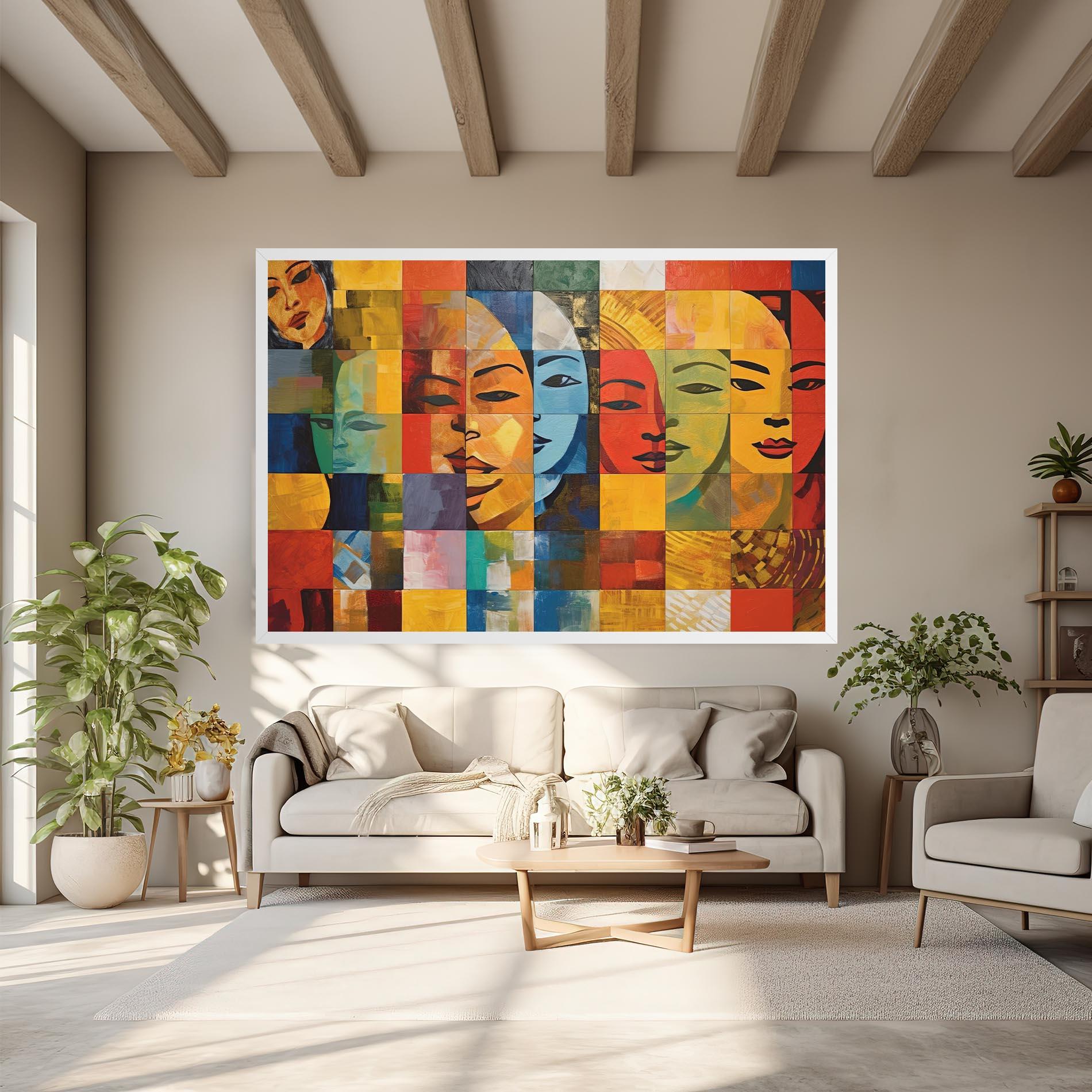 Vászonkép Abstract Concept Collage mockup 6