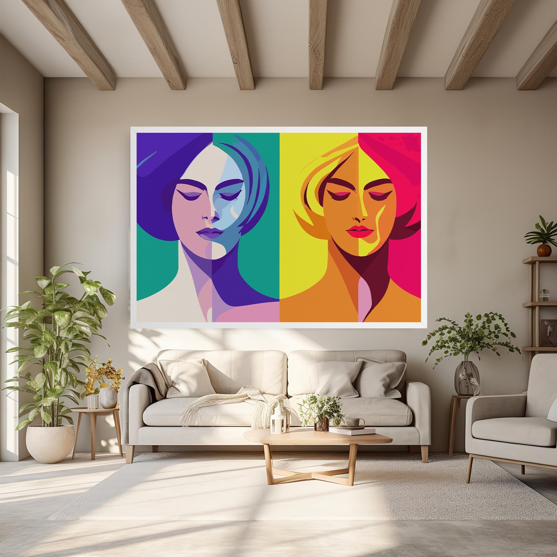 Vászonkép Winter Summer Girl mockup 6