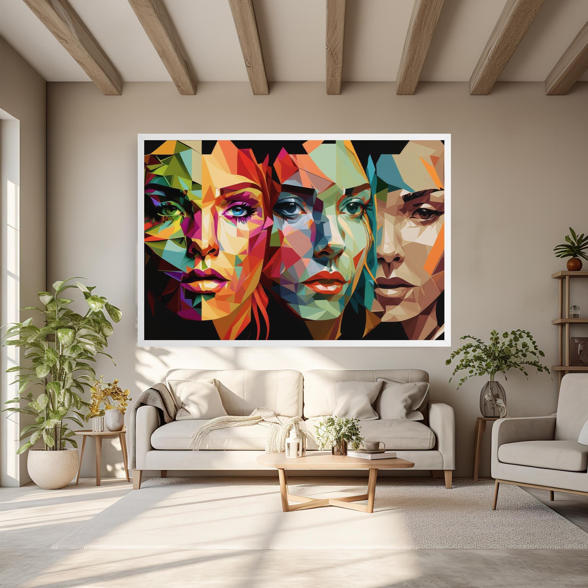 Vászonkép Women Face Collage mockup 6