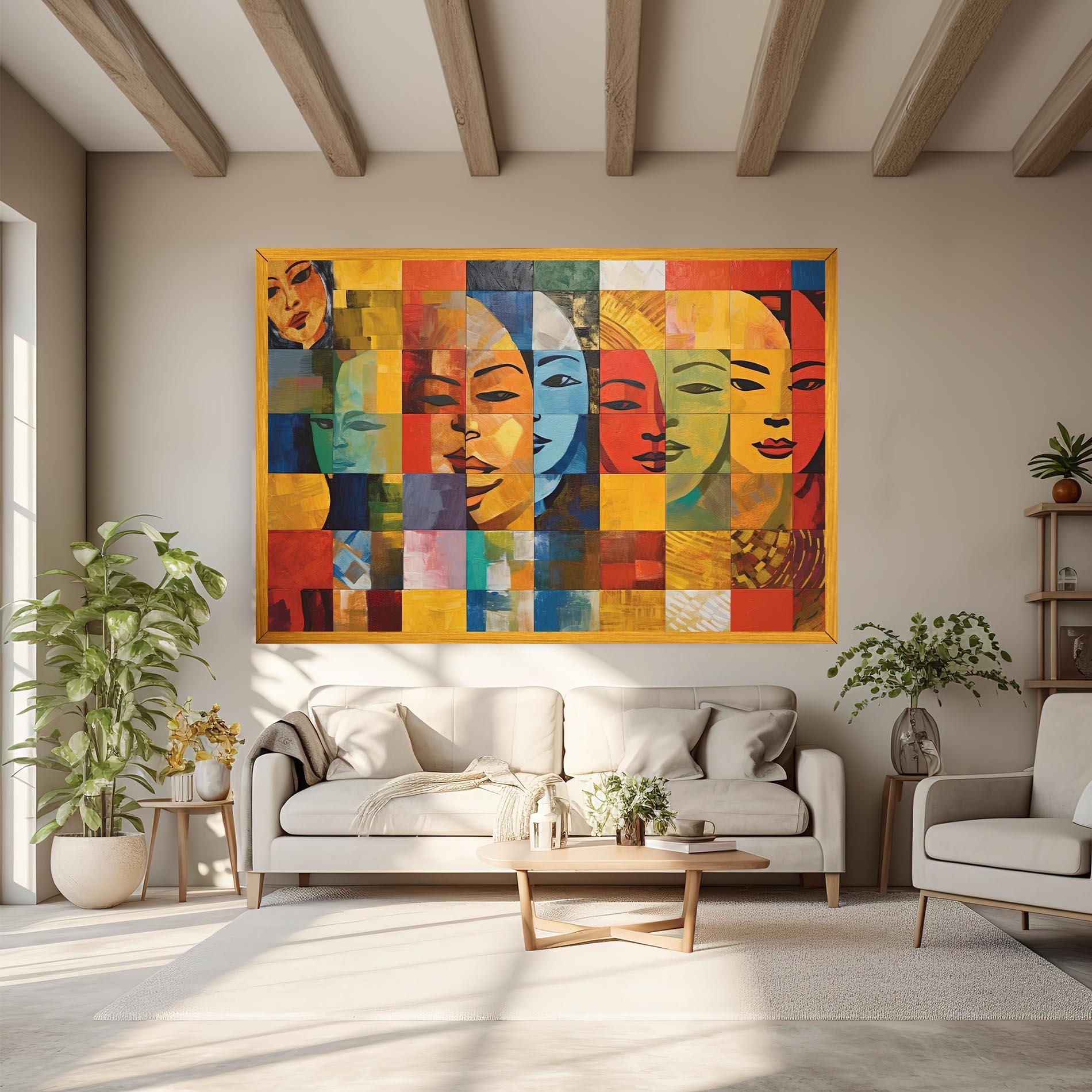 Vászonkép Abstract Concept Collage mockup 6