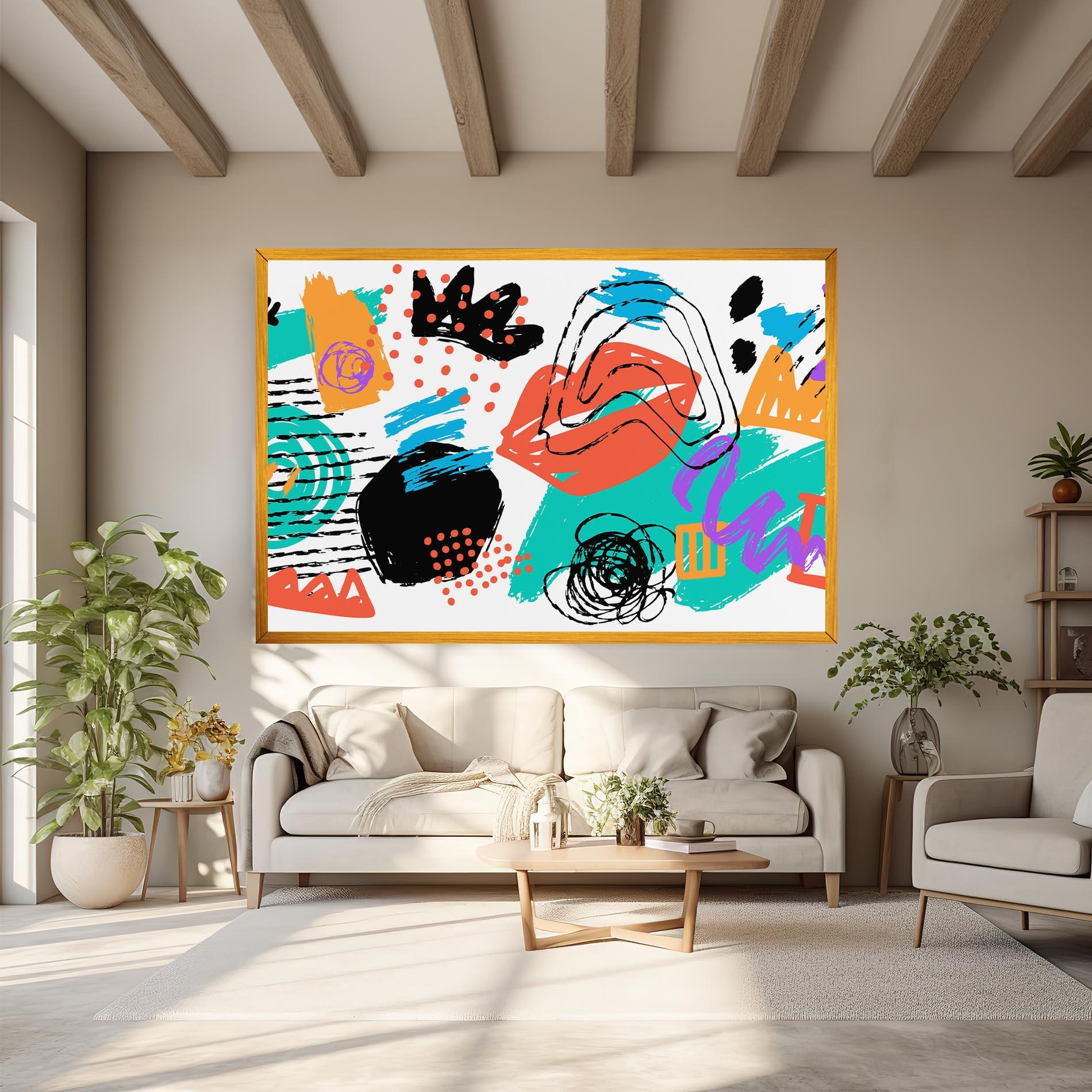 Vászonkép Drawing Collage Art mockup 6