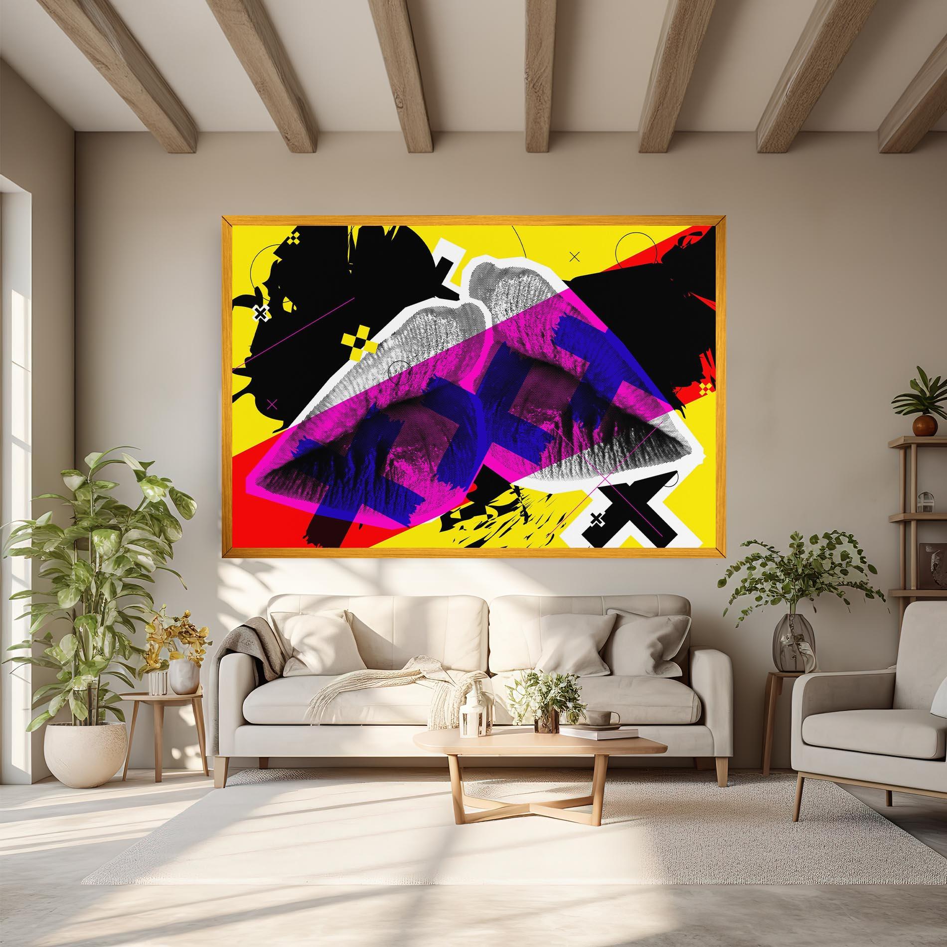 Vászonkép Lips Purple Light mockup 6