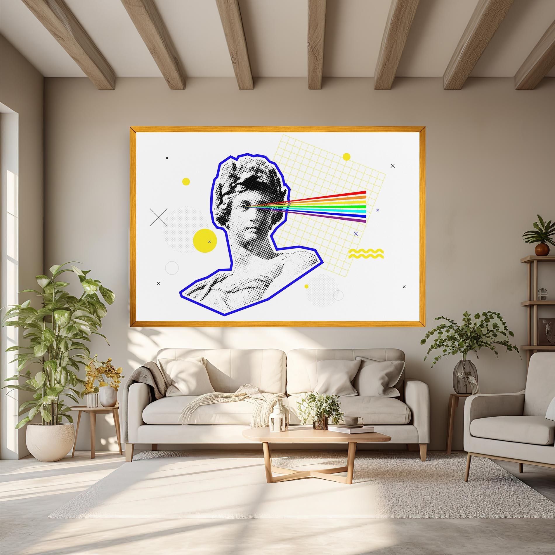 Vászonkép Rainbow Statue mockup 6