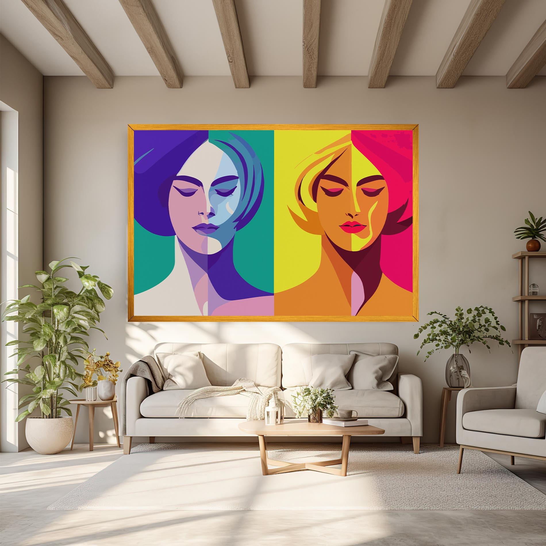 Vászonkép Winter Summer Girl mockup 6