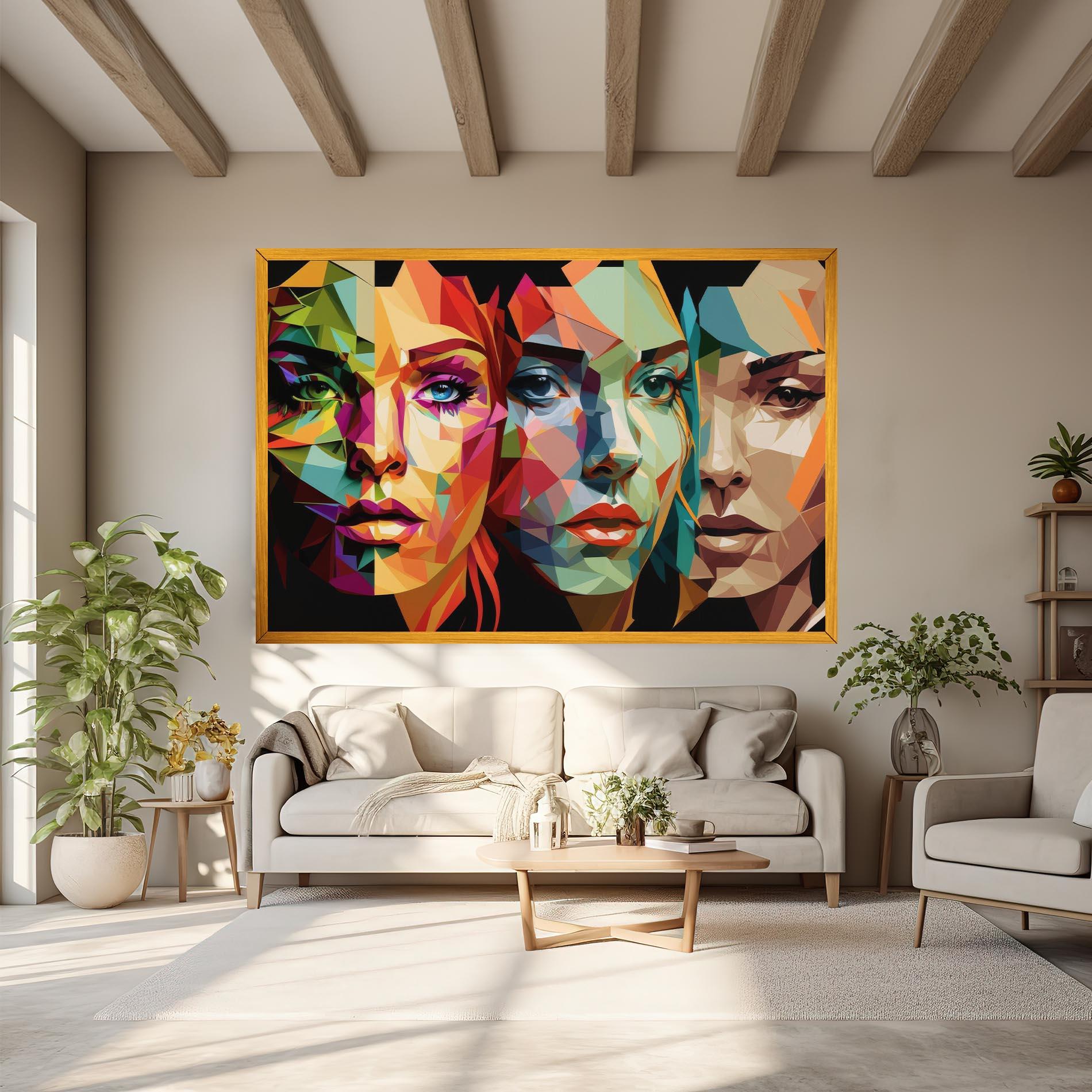 Vászonkép Women Face Collage mockup 6