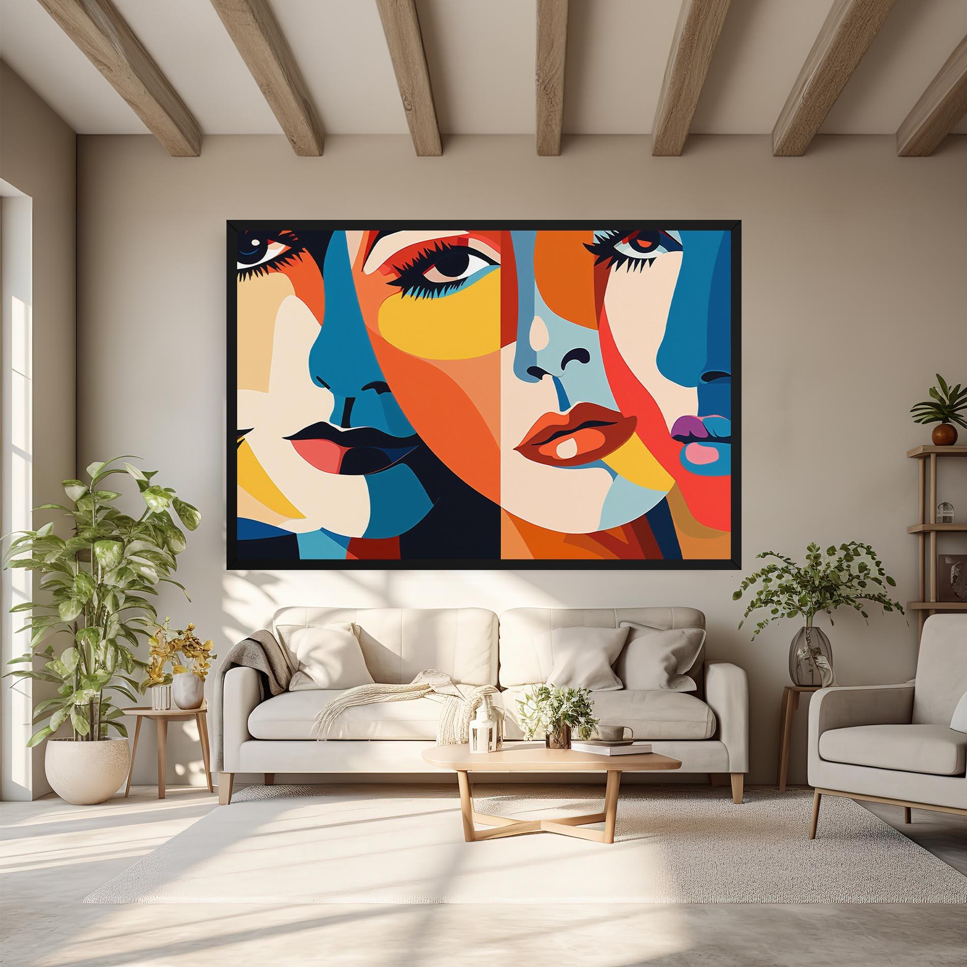 Vászonkép Beauty Face Collage mockup 6