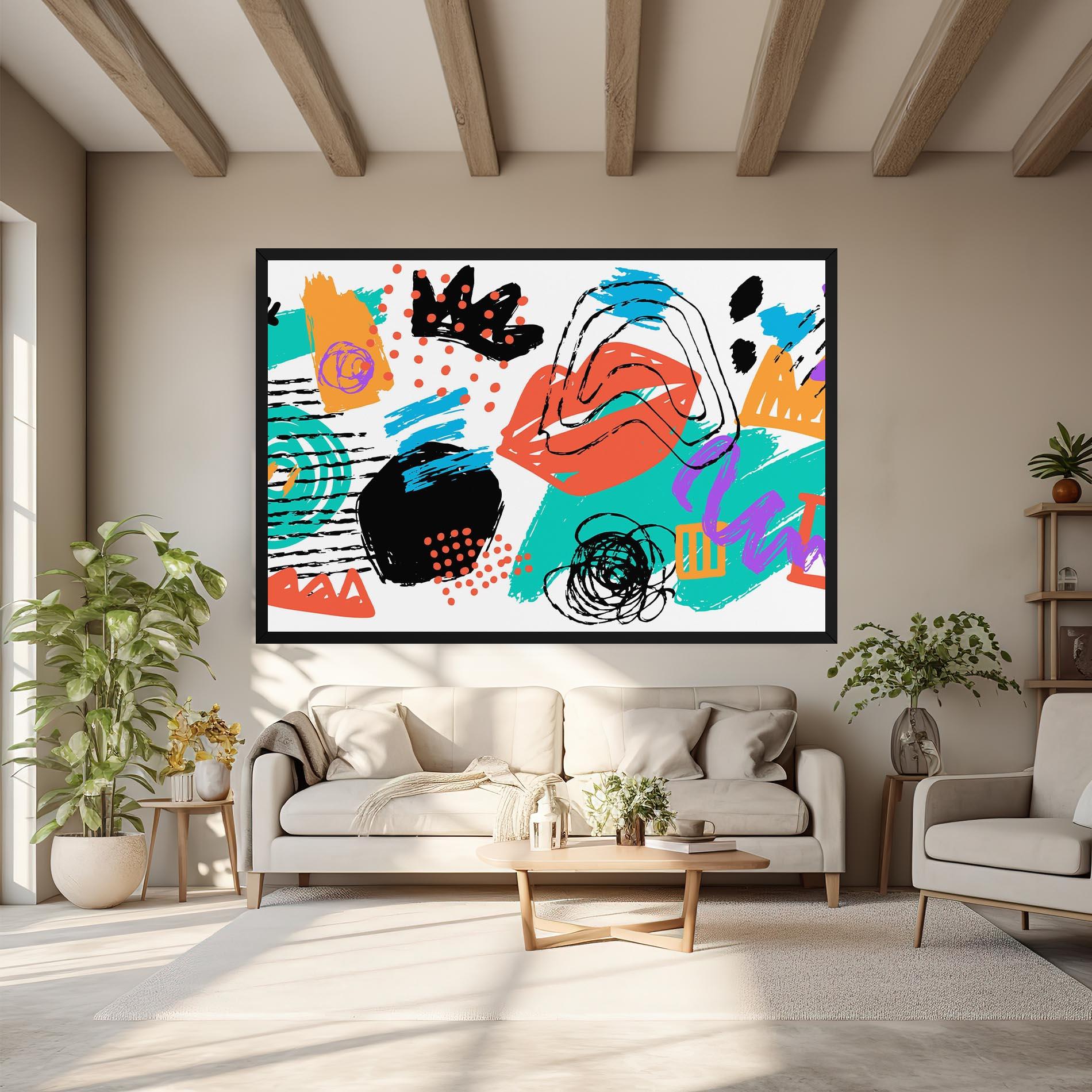 Vászonkép Drawing Collage Art mockup 6