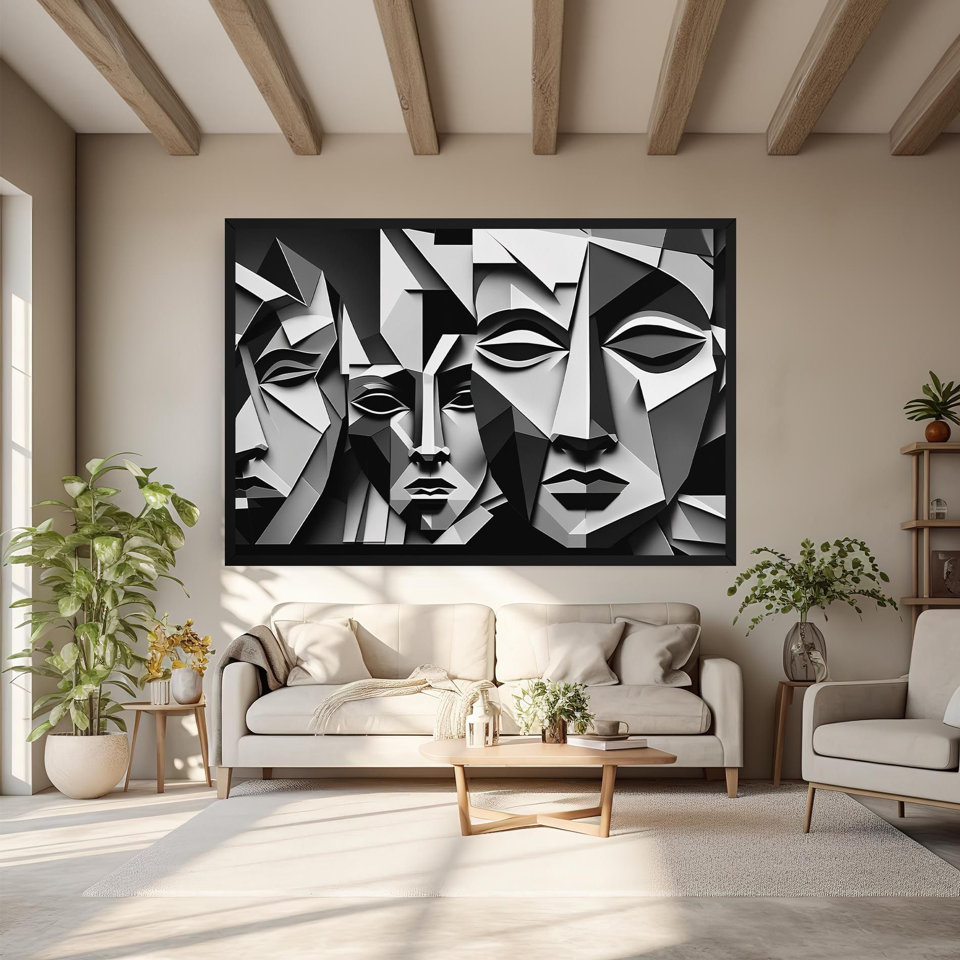 Grey Faces Collage mockup 6