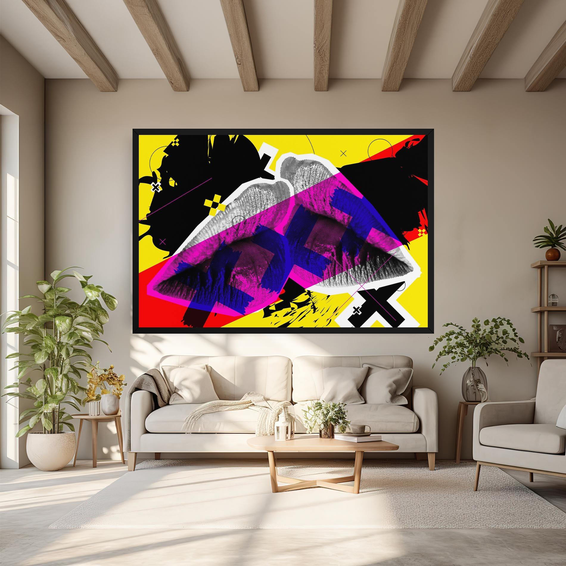 Vászonkép Lips Purple Light mockup 6