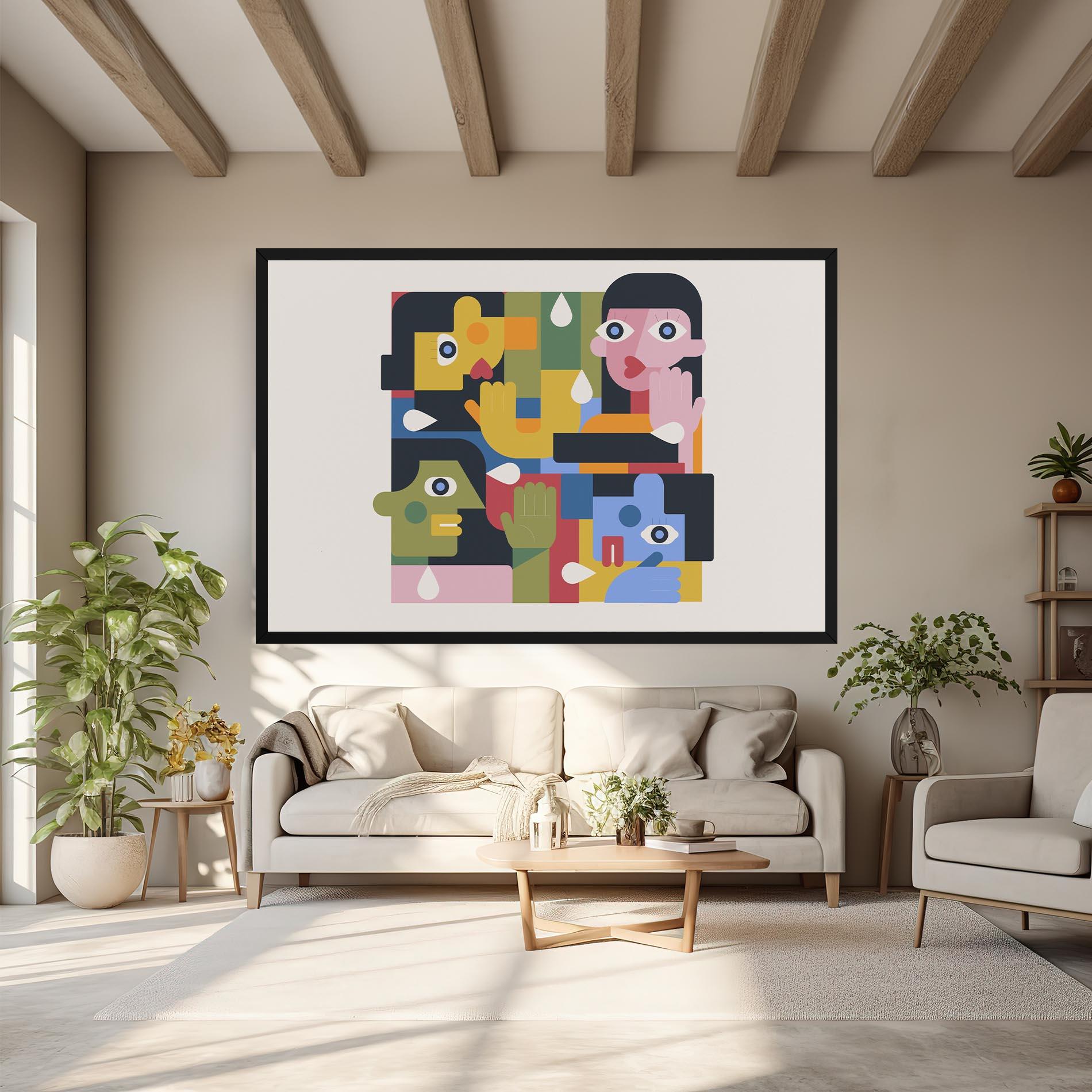 Vászonkép Minimal People Collage mockup 6