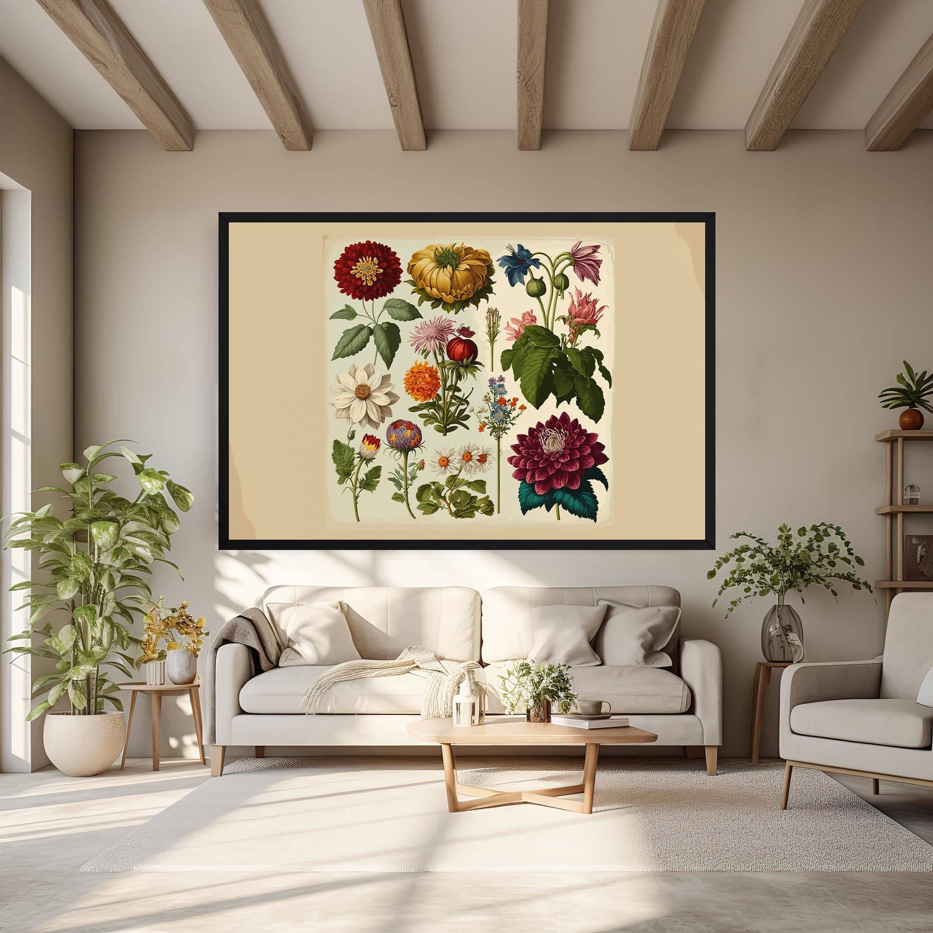 Vászonkép Vintage Botanical mockup 6