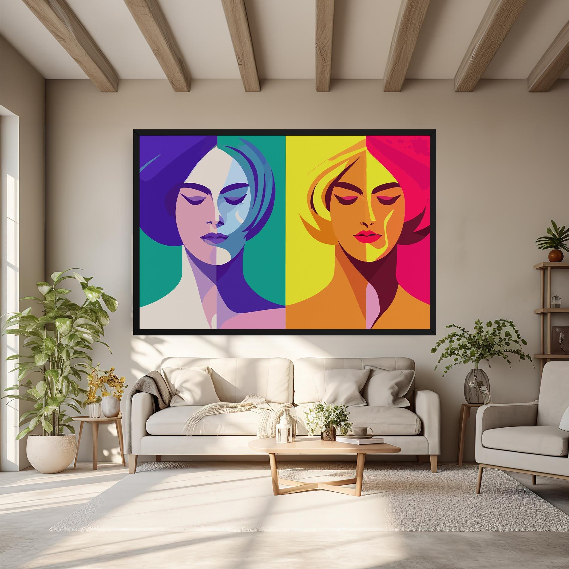 Vászonkép Winter Summer Girl mockup 6