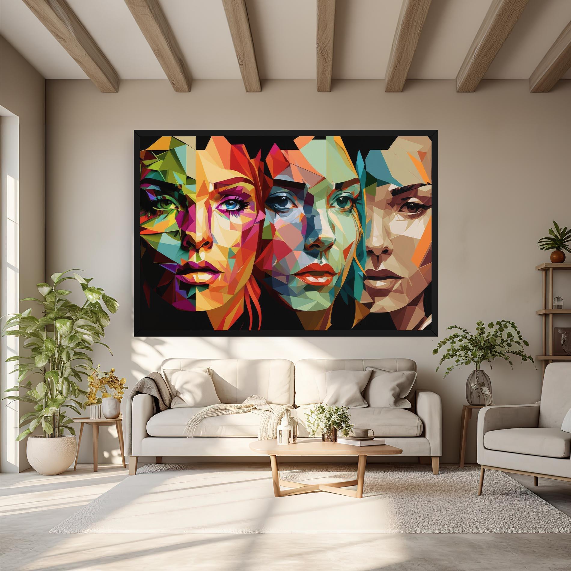 Vászonkép Women Face Collage mockup 6