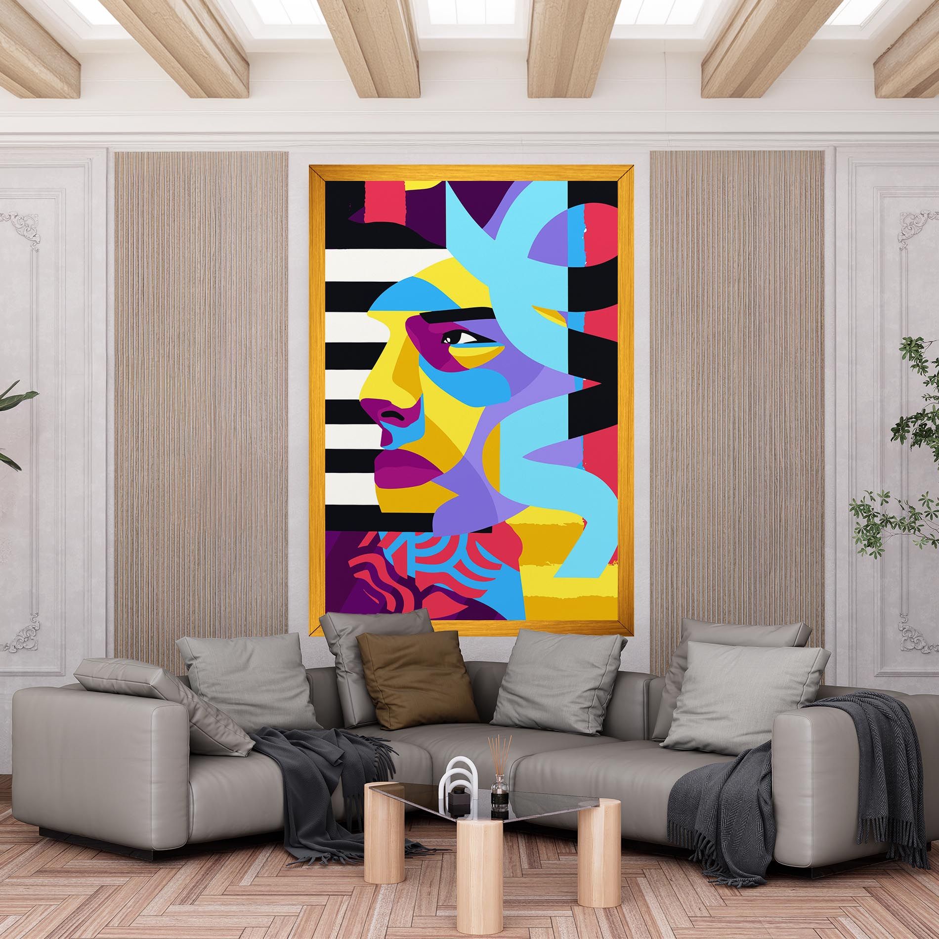 Abstract Male Face mockup 6