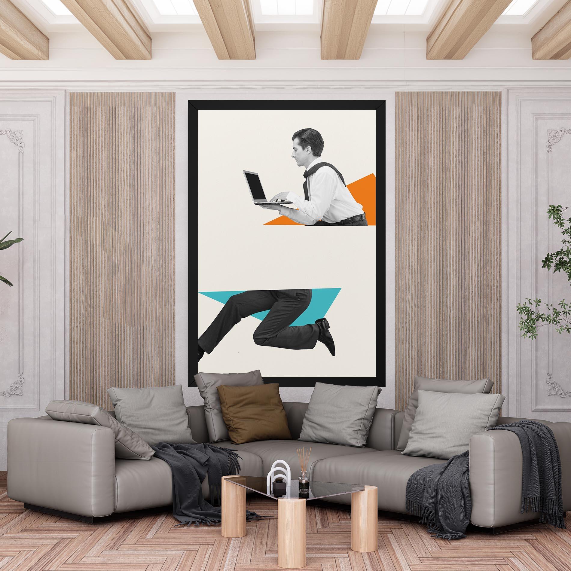 Vászonkép Businessman Collage mockup 6