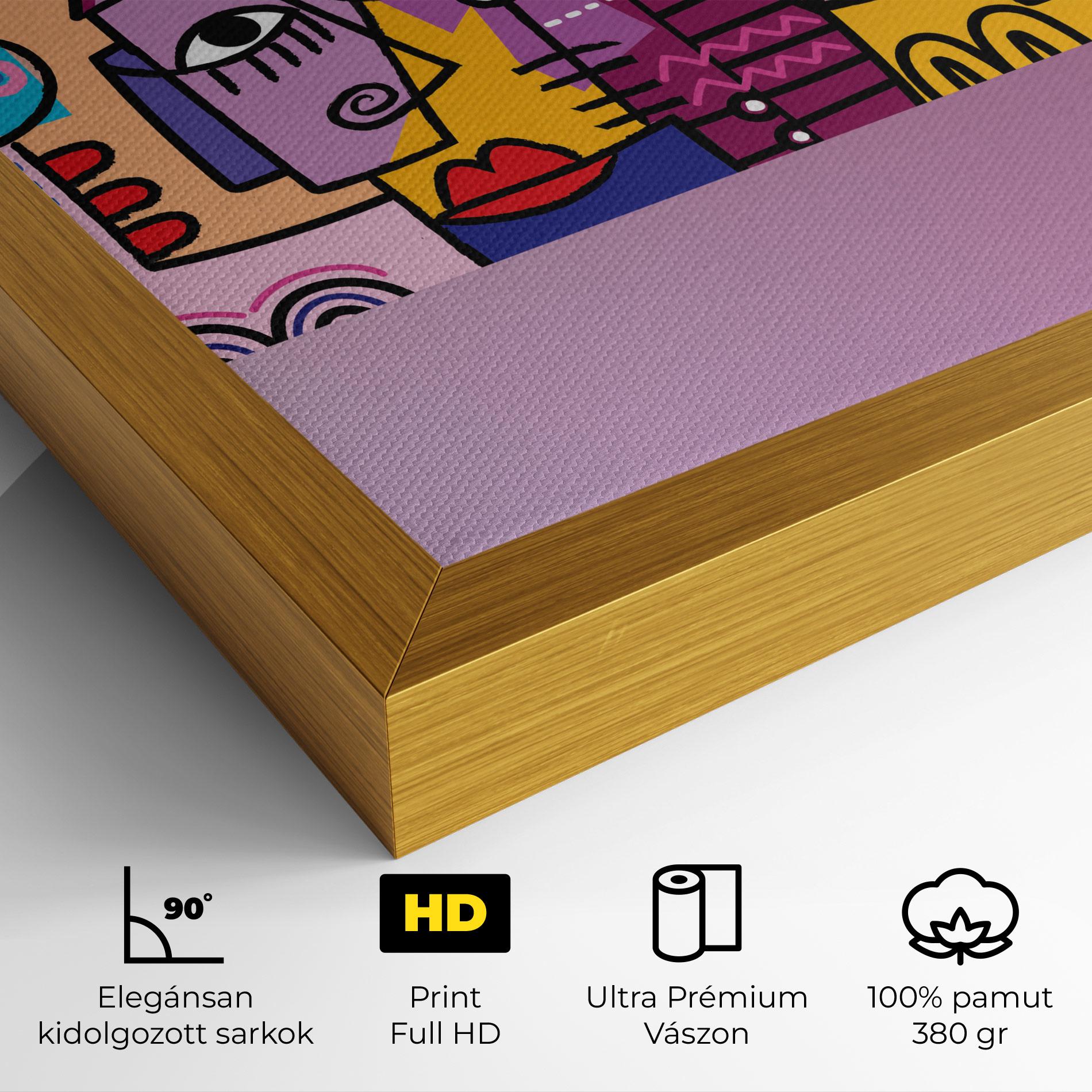 Vászonkép Face Group Purple mockup 4