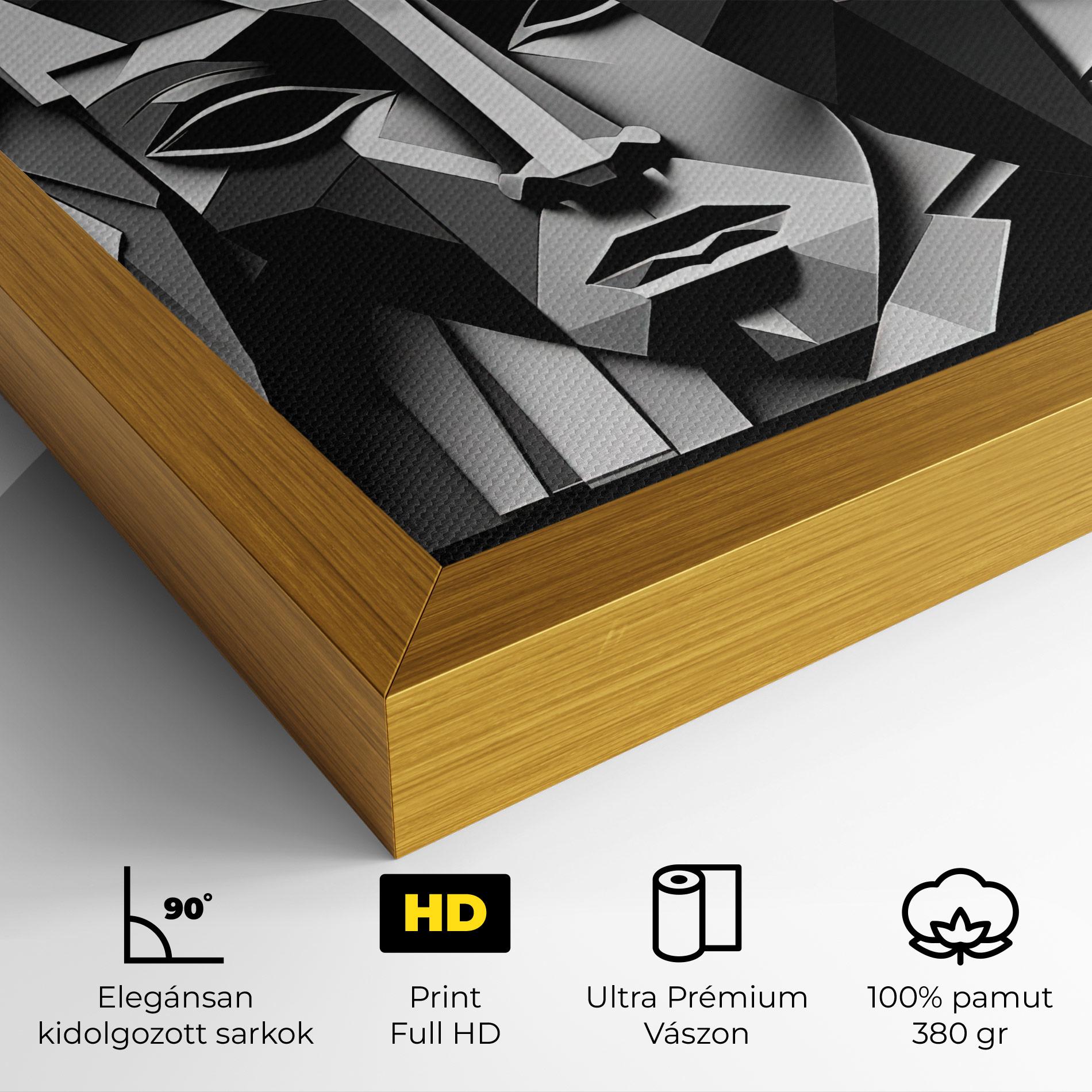 Vászonkép Grey Faces Collage mockup 4