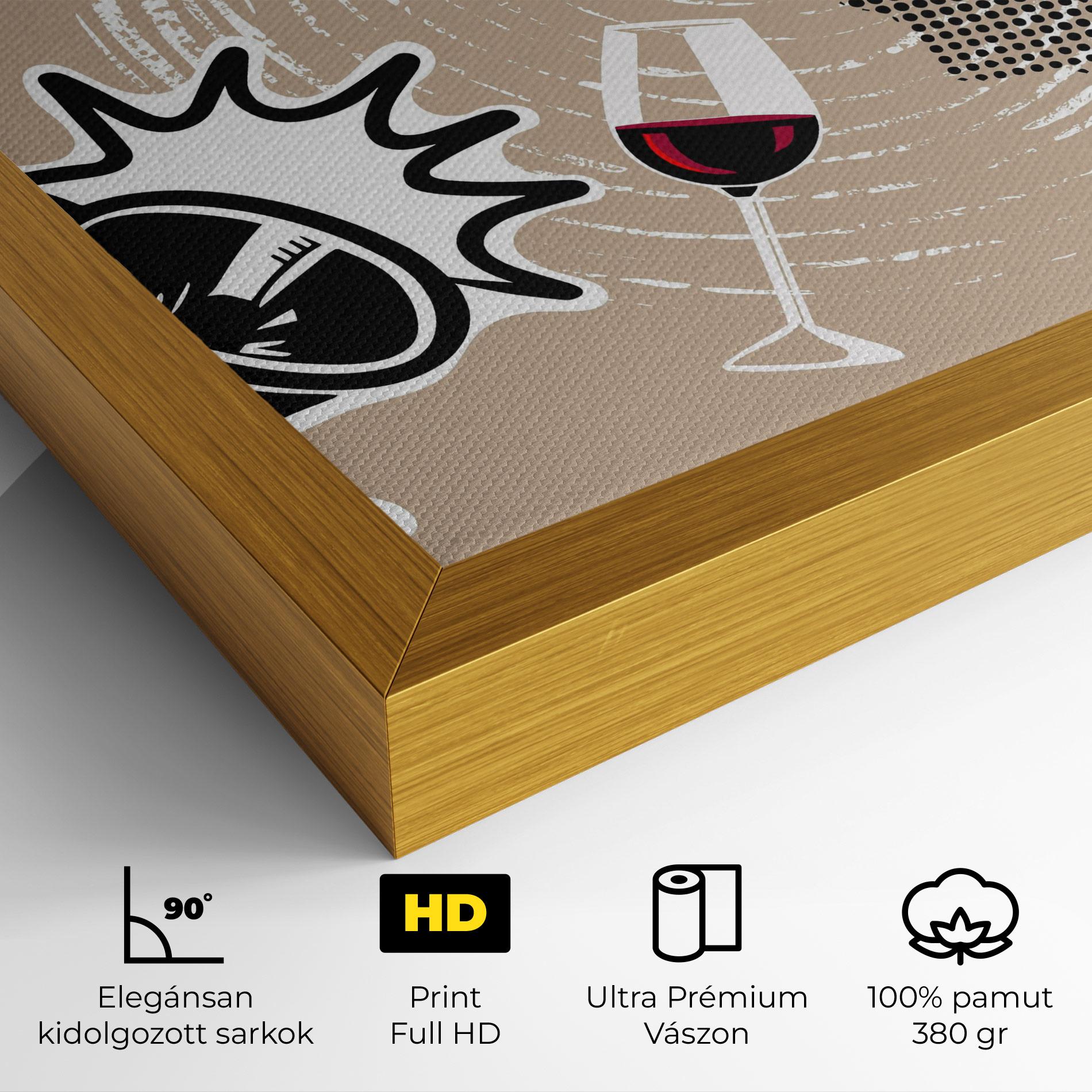 Vászonkép Lips Mouth Collage mockup 4