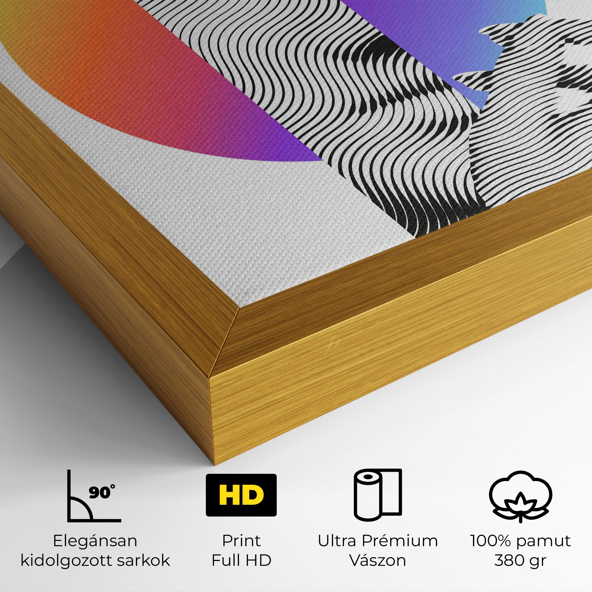 Vászonkép Orange Light Statue mockup 4