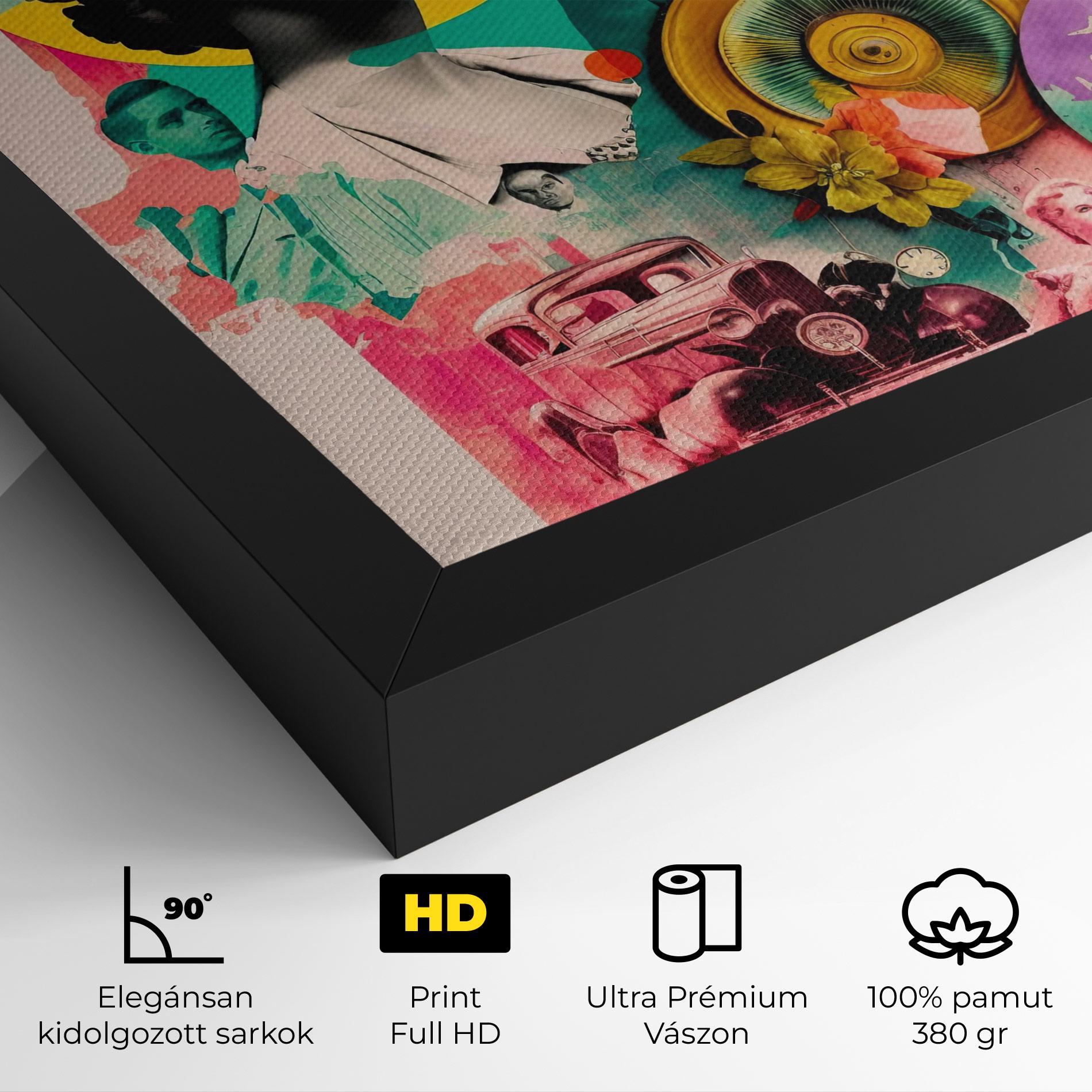 Vászonkép 60s Retro Collage mockup 4