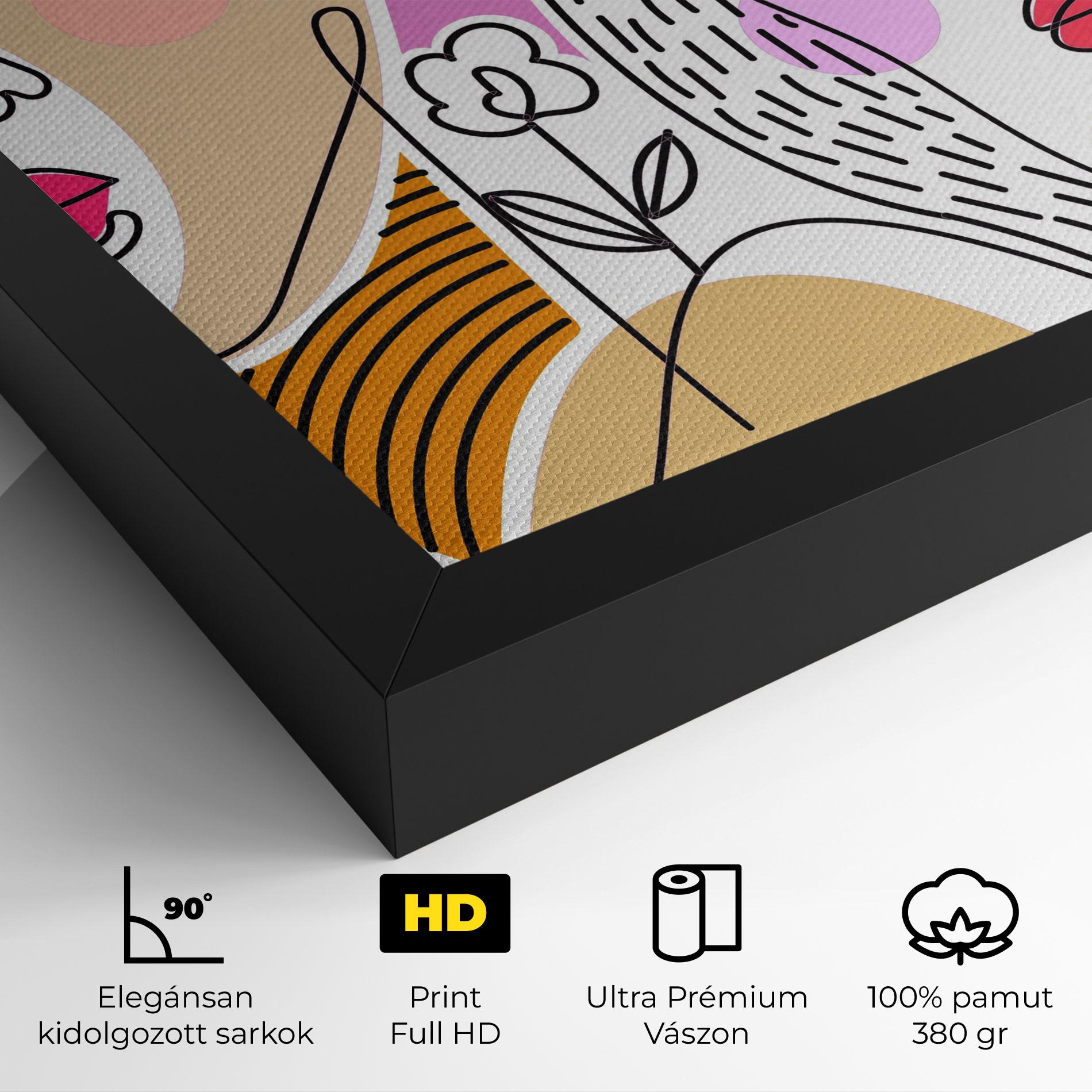 Vászonkép Abstract Eye Face mockup 4