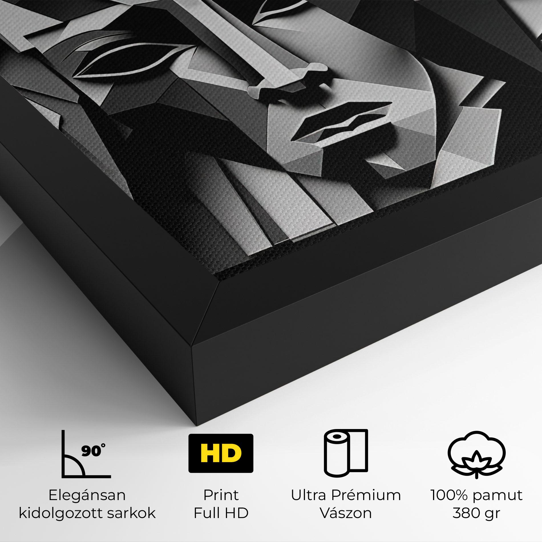 Vászonkép Grey Faces Collage mockup 4