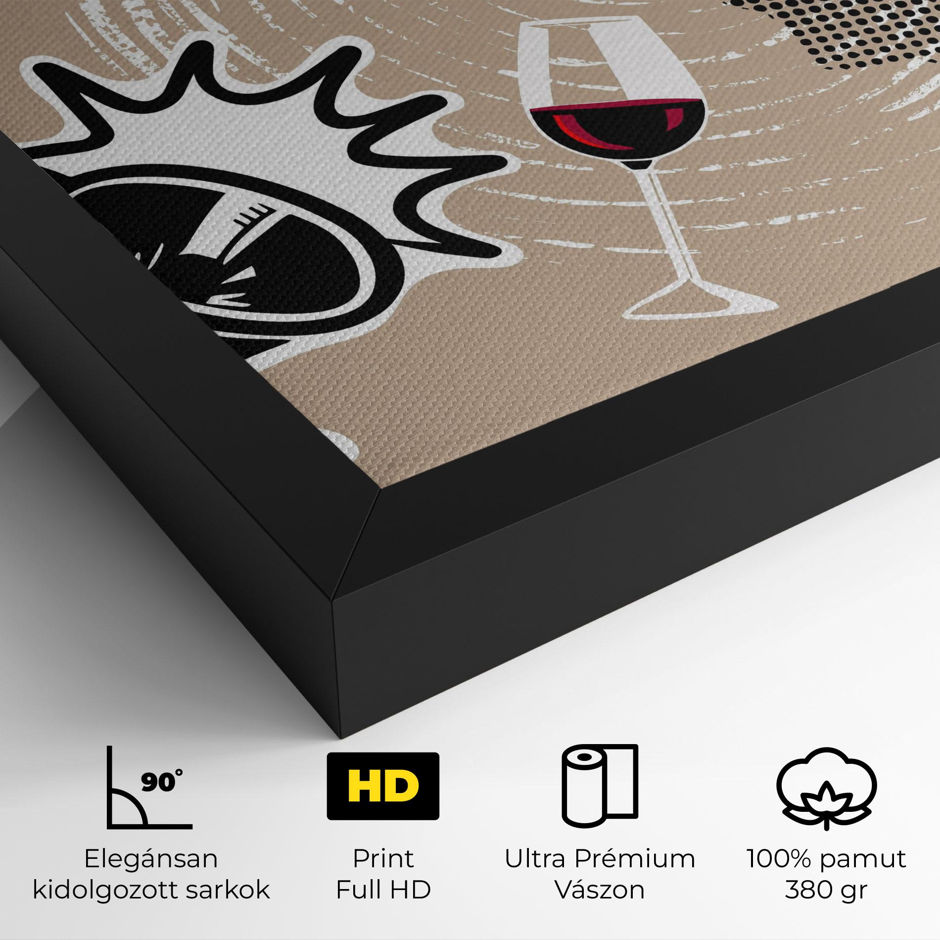 Vászonkép Lips Mouth Collage mockup 4