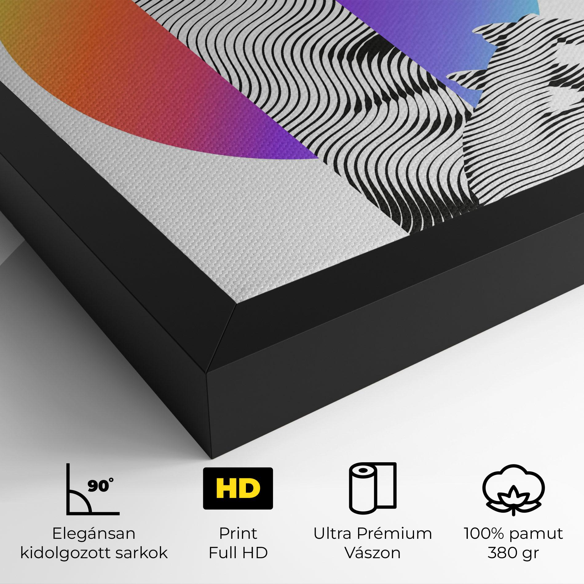 Vászonkép Orange Light Statue mockup 4