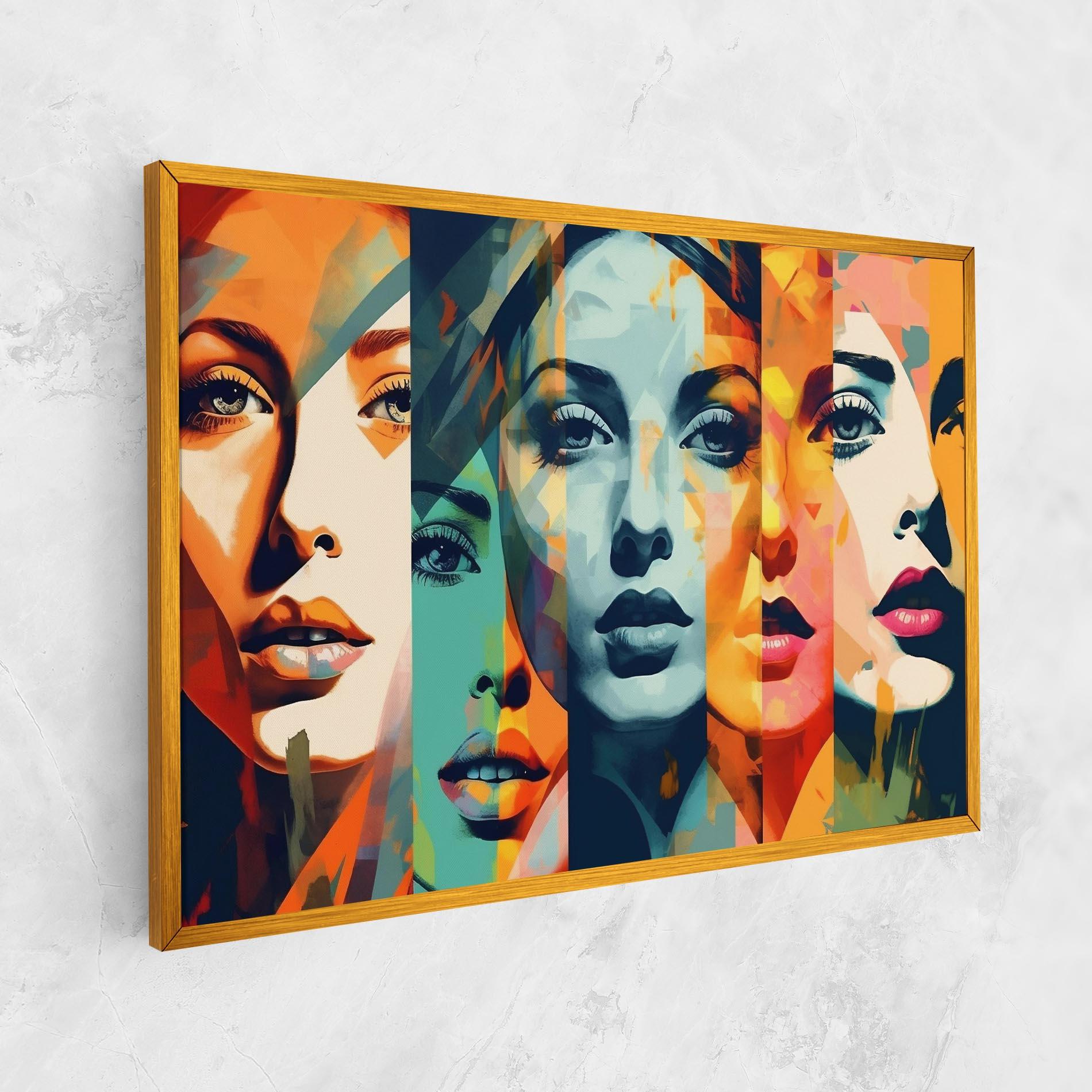 Vászonkép Abstract Face Collage mockup 1