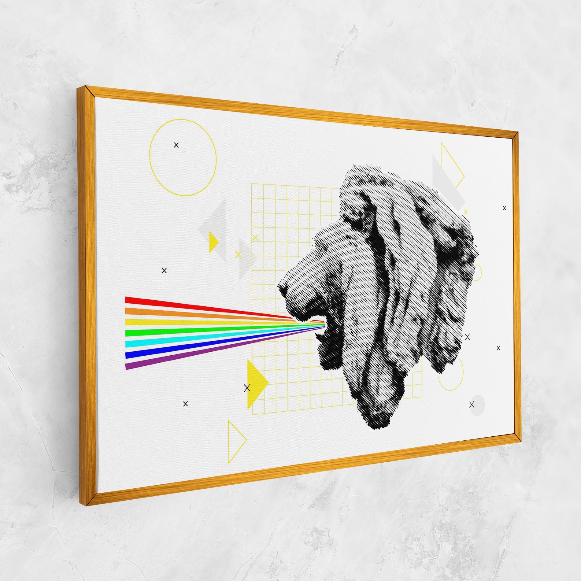 Vászonkép Lion Collage mockup 1