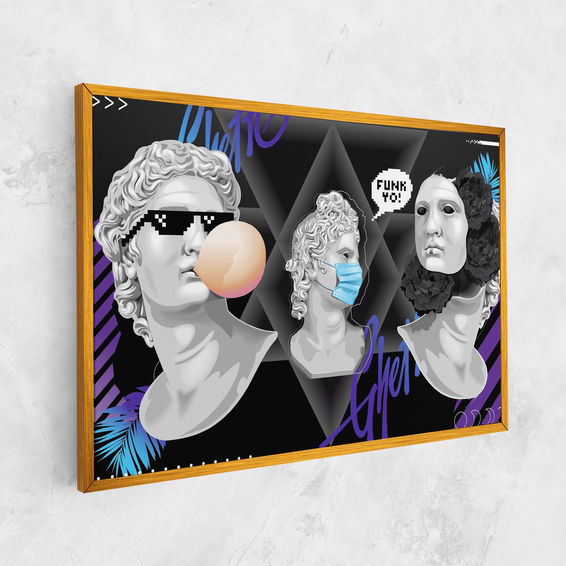 Vászonkép Statue Mask mockup 1