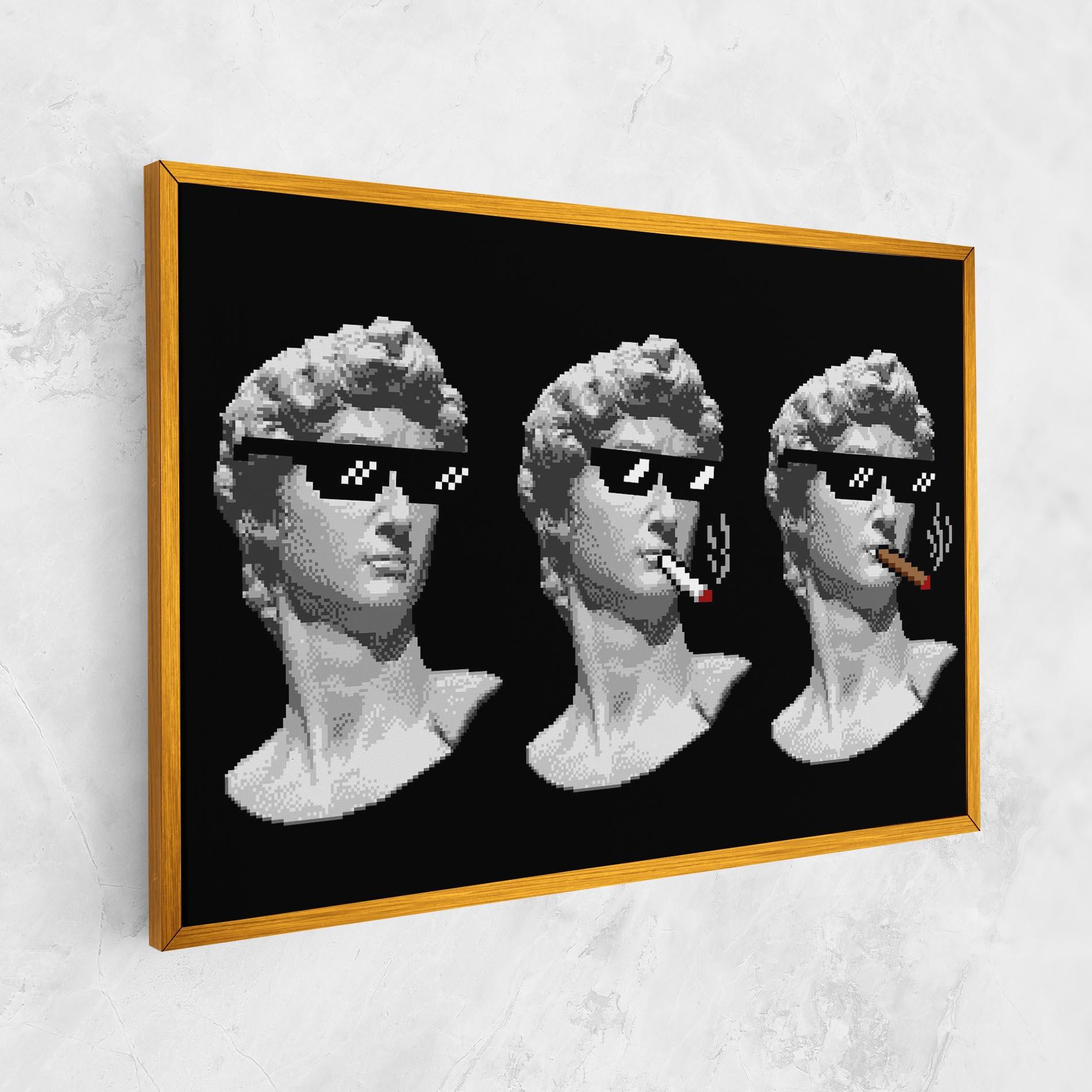 Vászonkép Statue Smoking mockup 1