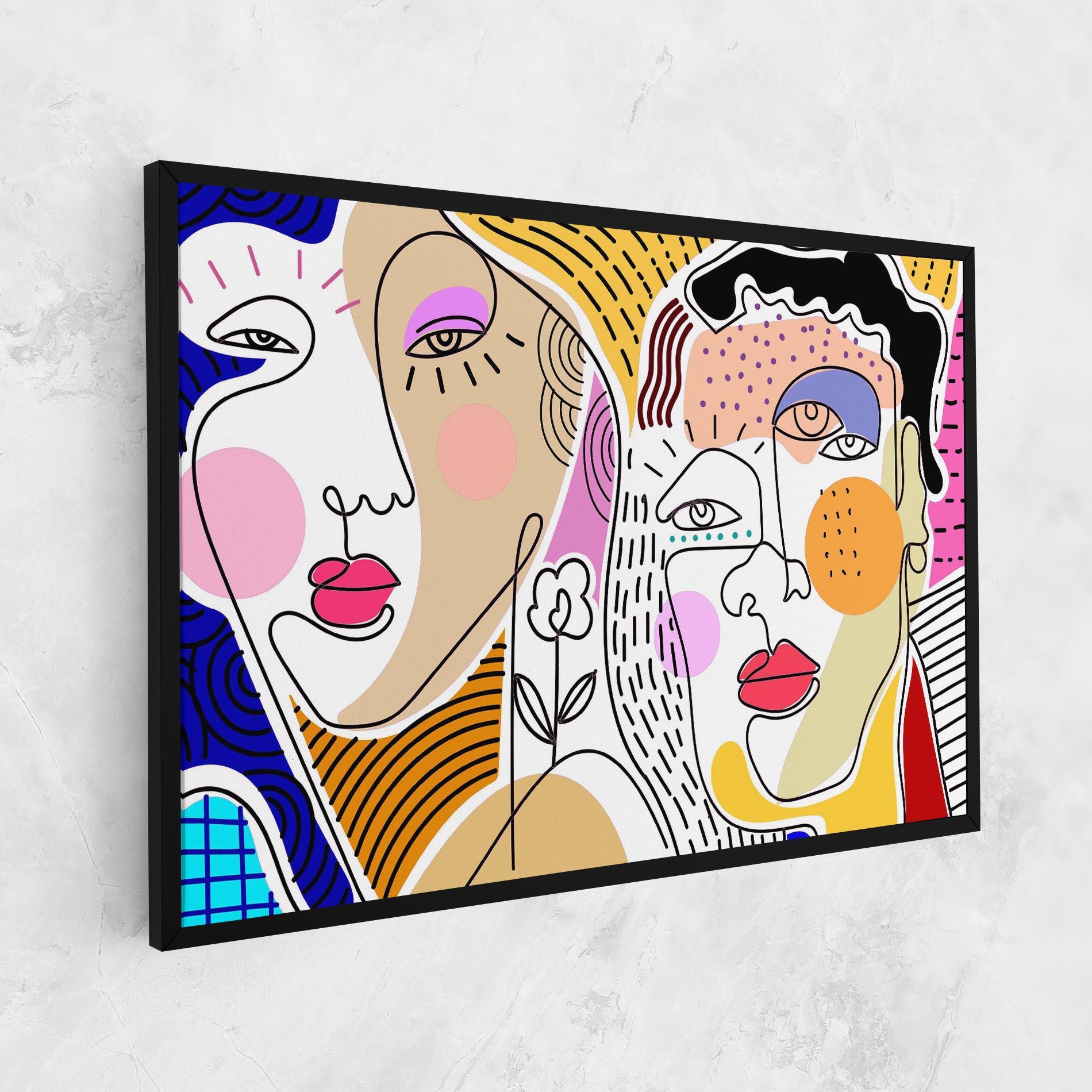 Vászonkép Abstract Eye Face mockup 1