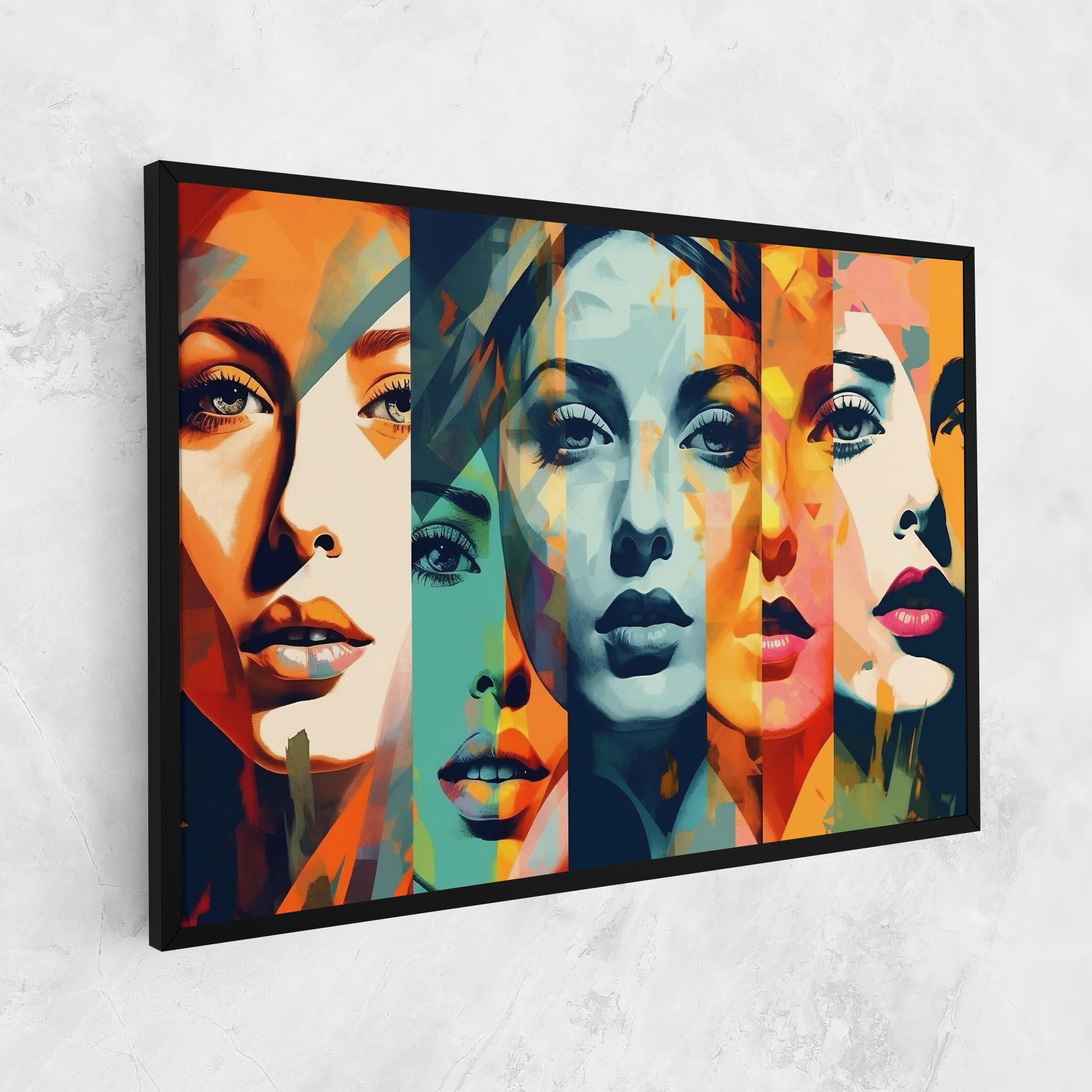 Vászonkép Abstract Face Collage mockup 1