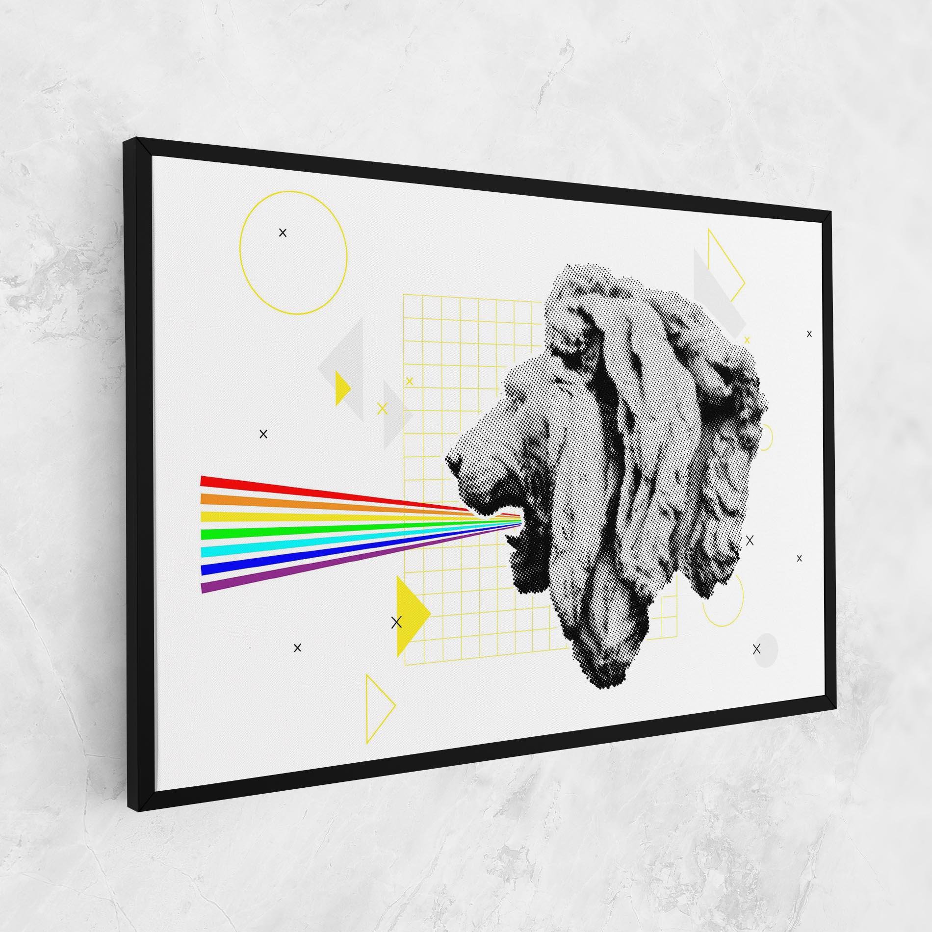 Vászonkép Lion Collage mockup 1