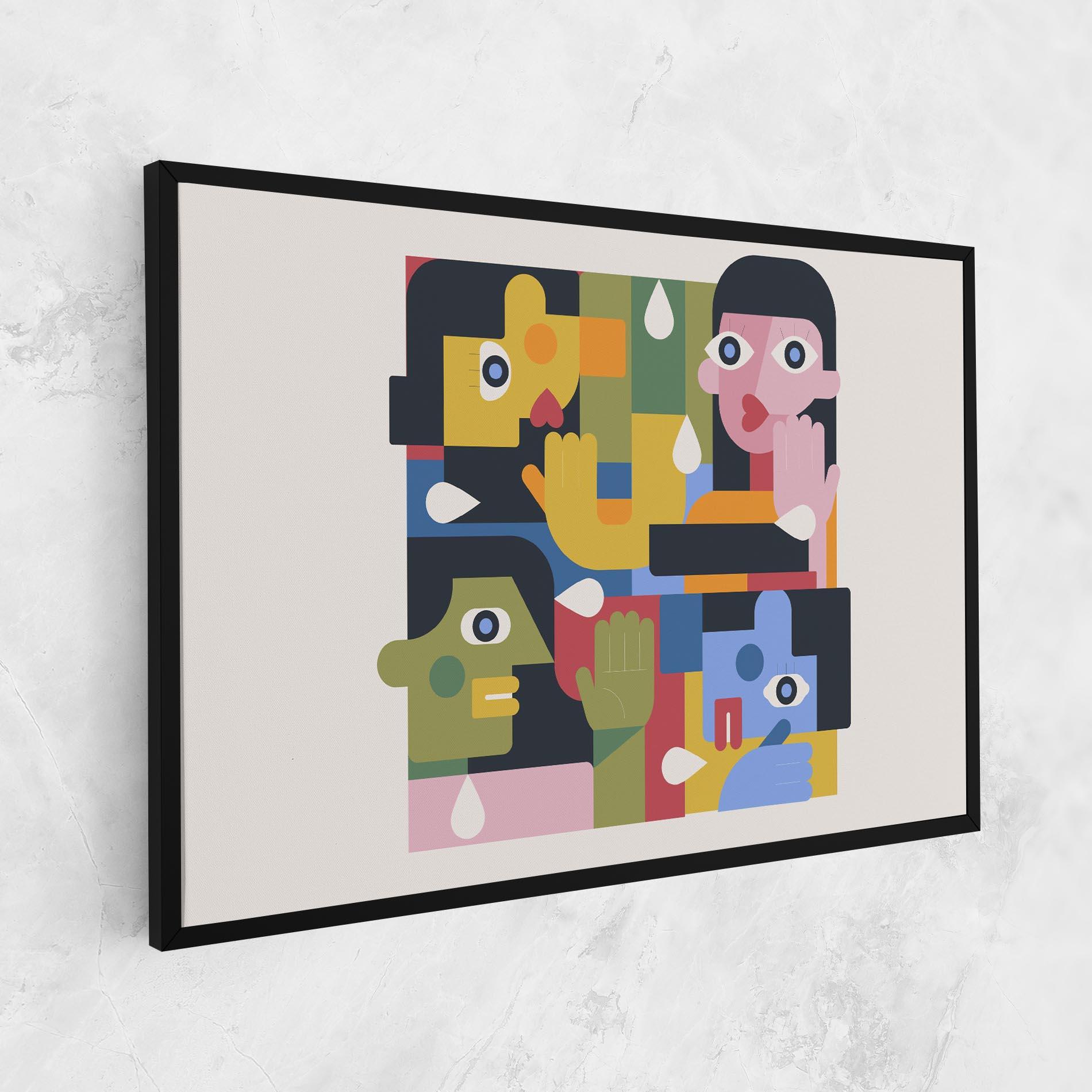 Vászonkép Minimal People Collage mockup 1