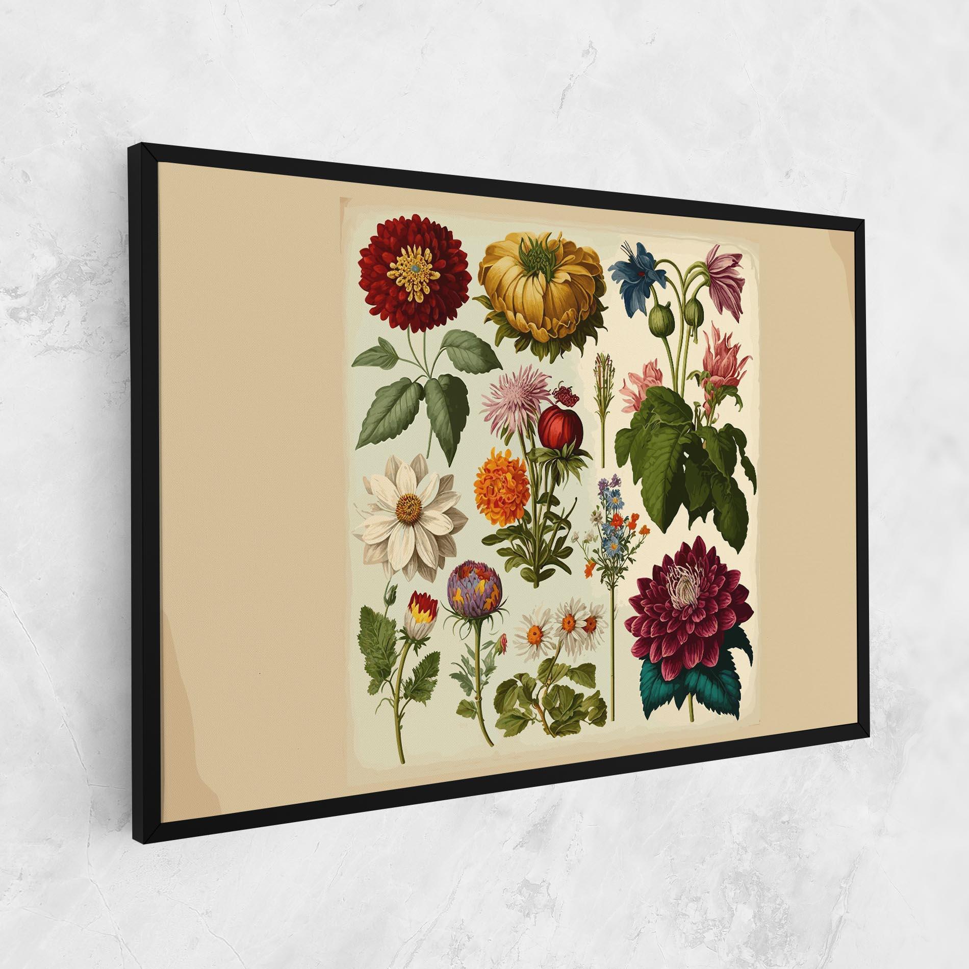 Vászonkép Vintage Botanical mockup 1