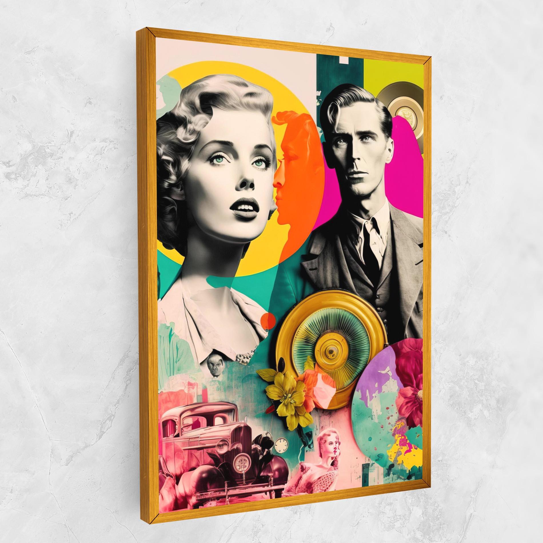 Vászonkép 60s Retro Collage mockup 1