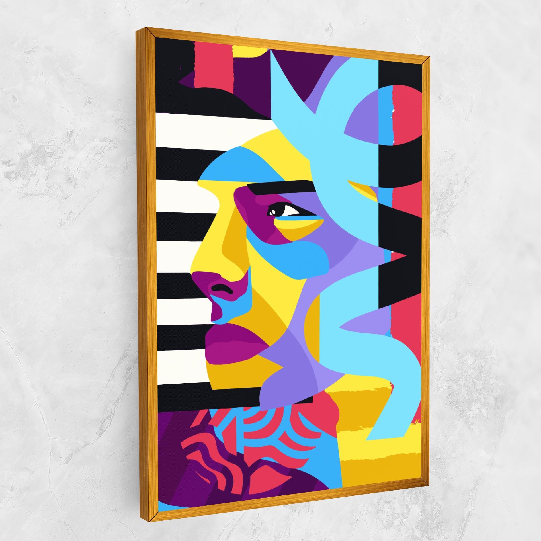 Vászonkép Abstract Male Face mockup 1