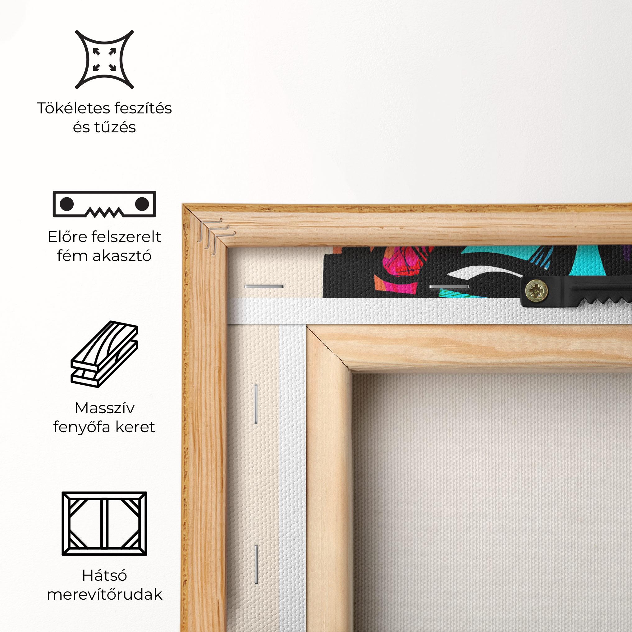 Vászonkép Blue Orange Faces mockup 5