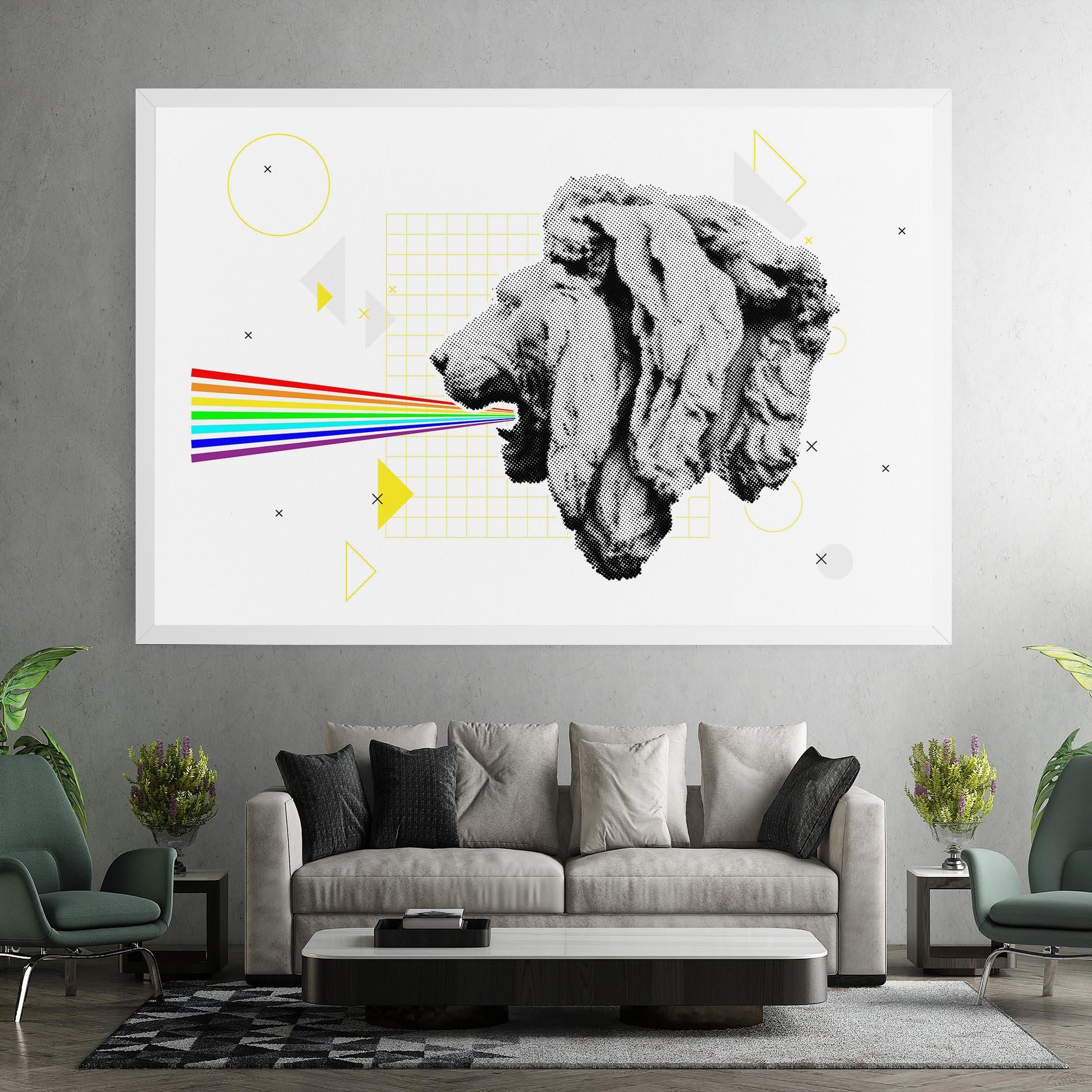 Vászonkép Lion Collage mockup 7