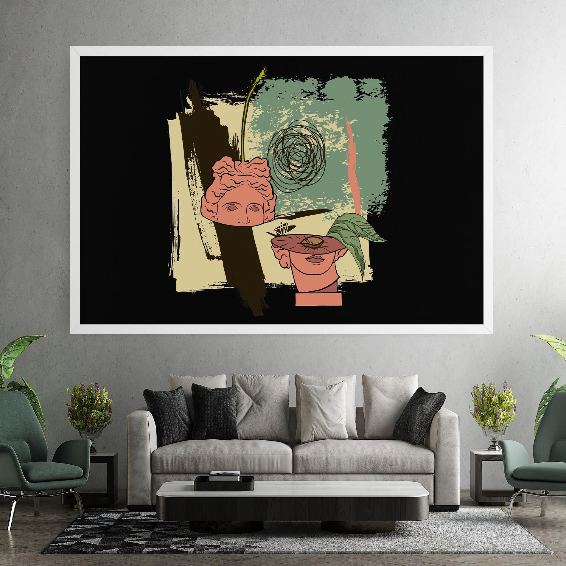 Vászonkép Statue Fruit mockup 7