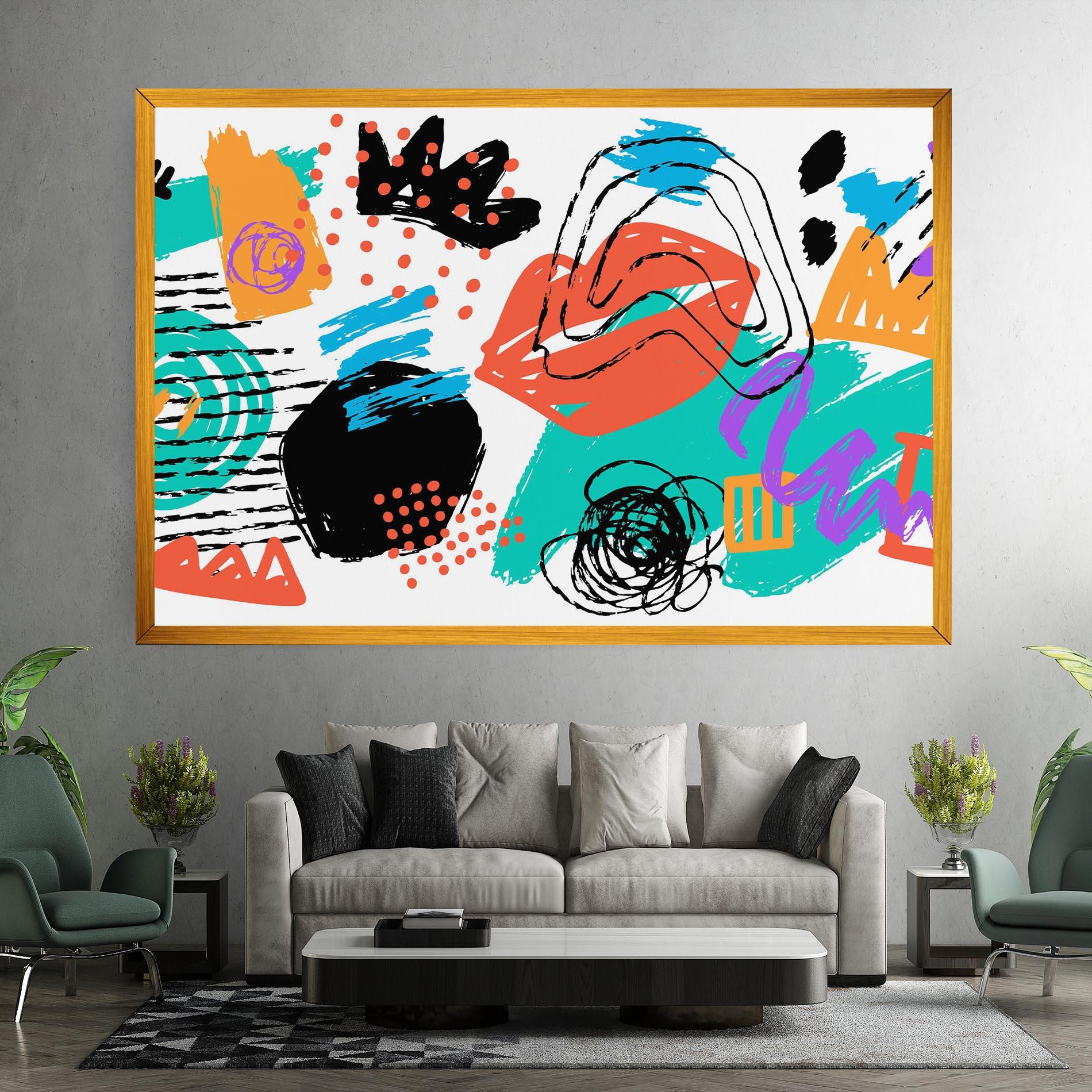 Vászonkép Drawing Collage Art mockup 7