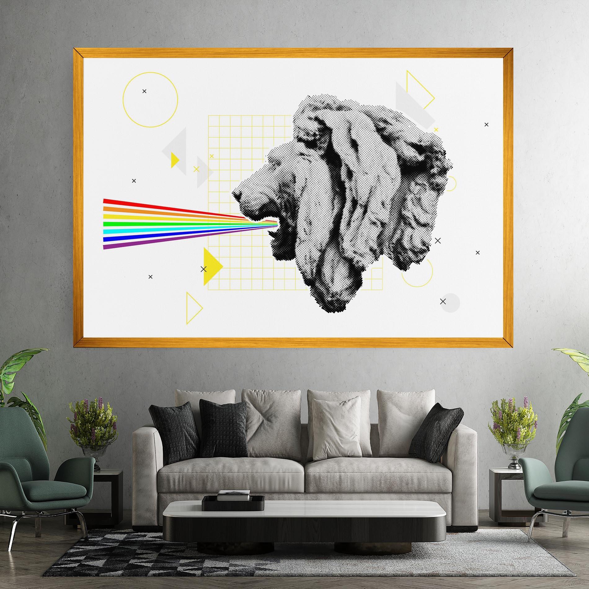 Vászonkép Lion Collage mockup 7