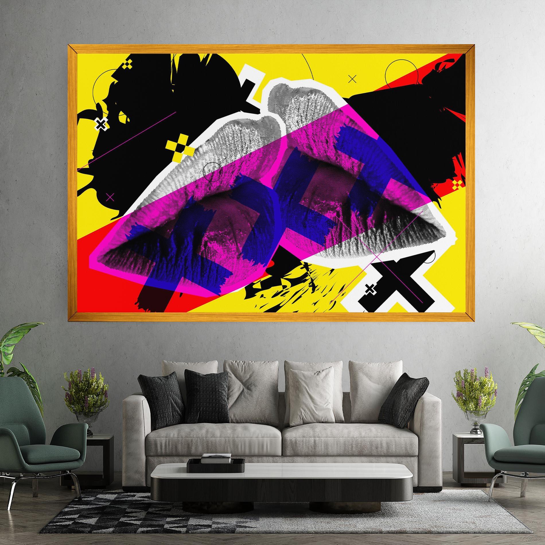 Vászonkép Lips Purple Light mockup 7