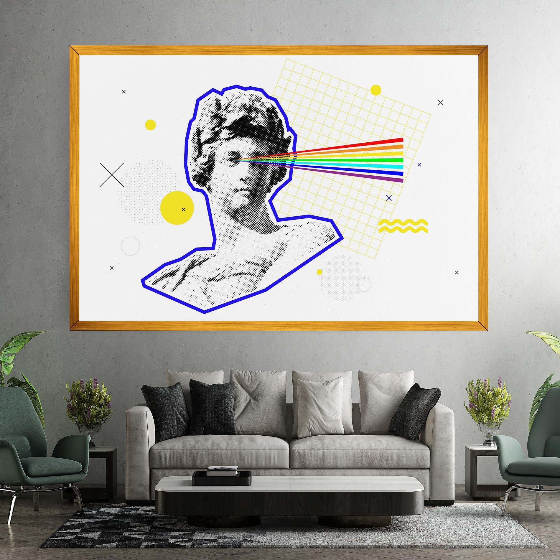 Vászonkép Rainbow Statue mockup 7