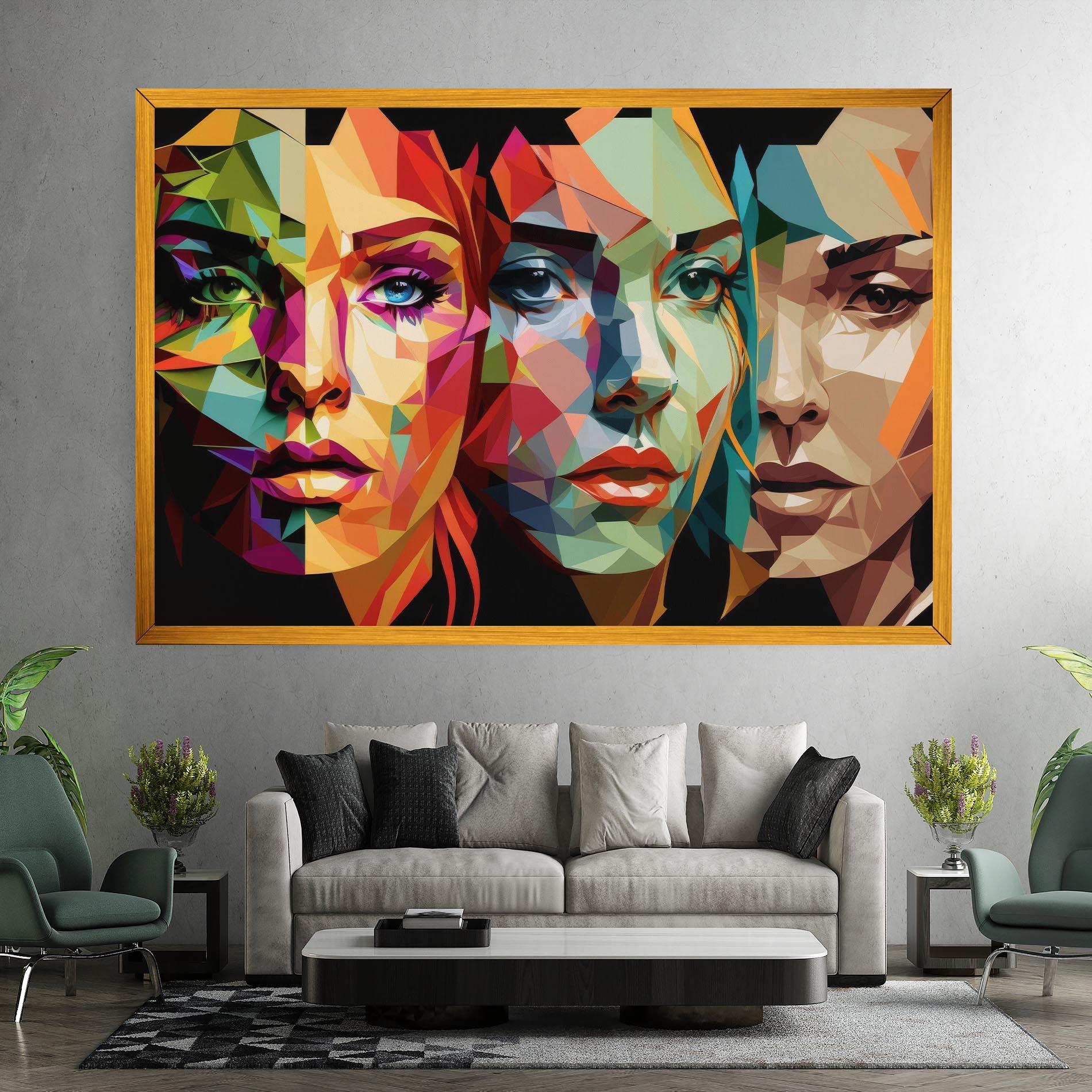 Vászonkép Women Face Collage mockup 7